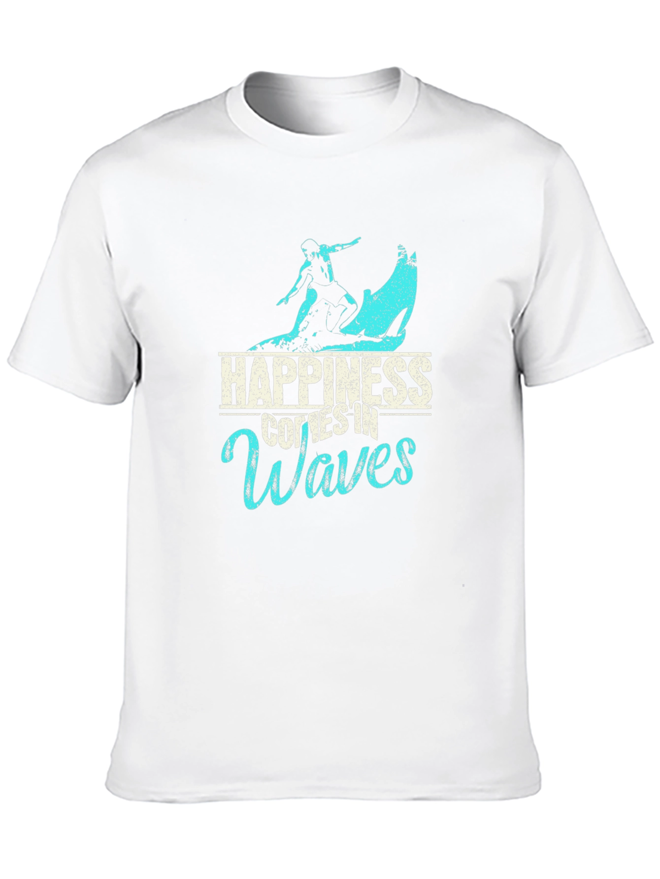 Happiness Comes In Waves Graphic T-Shirt