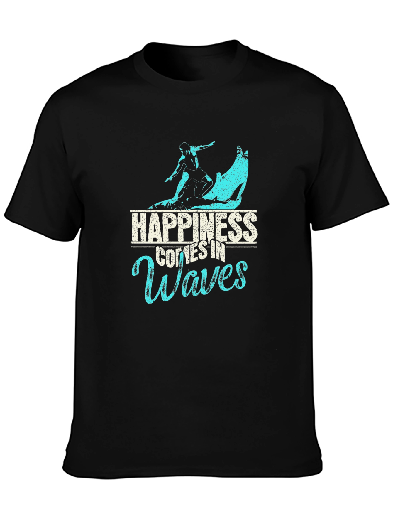 Happiness Comes In Waves Graphic T-Shirt