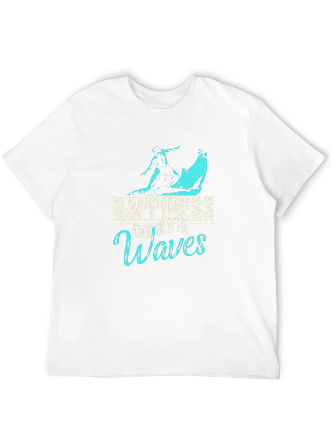 Happiness Comes In Waves Graphic T-Shirt