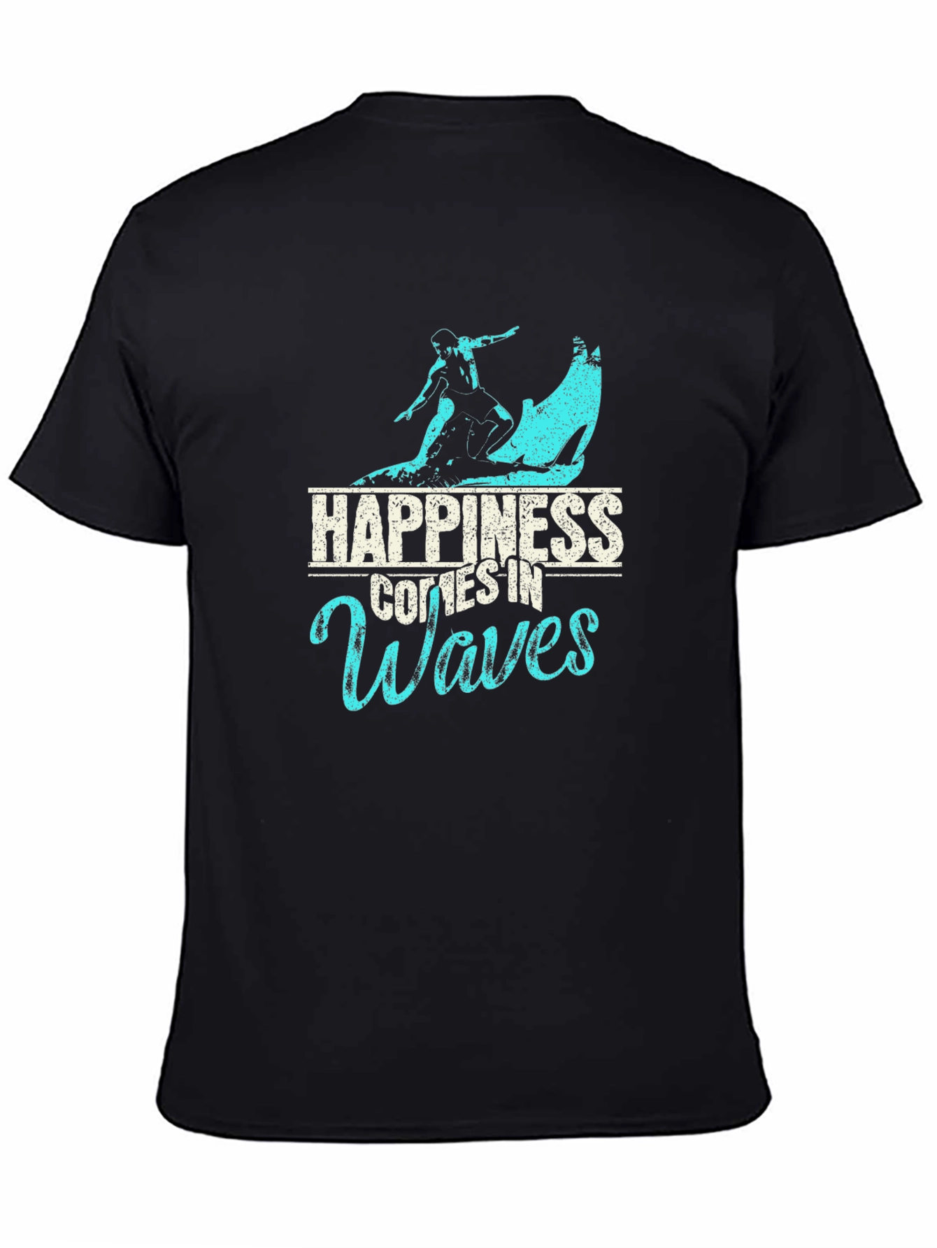 Happiness Comes In Waves Graphic T-Shirt