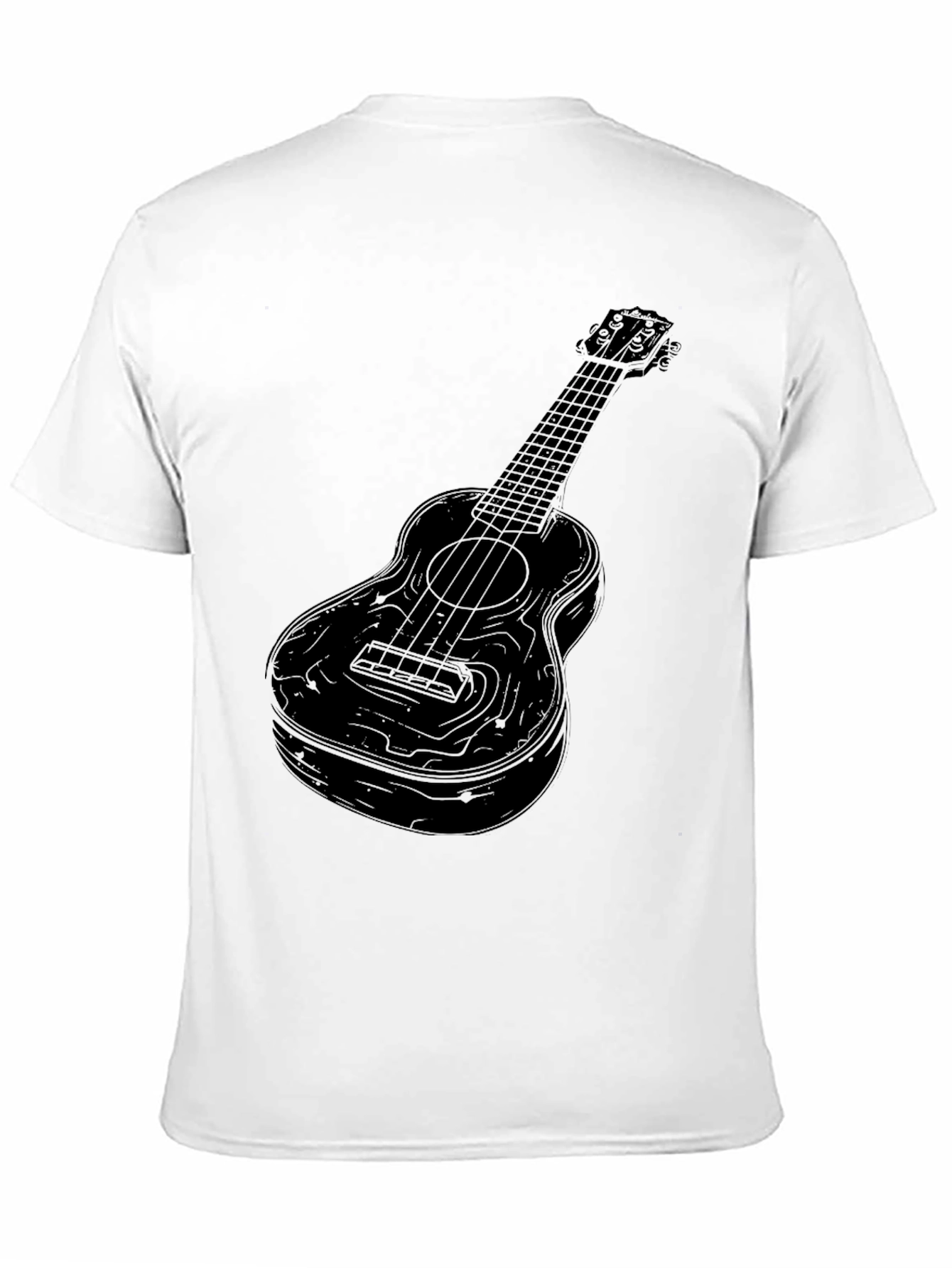 Ukulele Graphic Tee - Mens Black T-Shirt