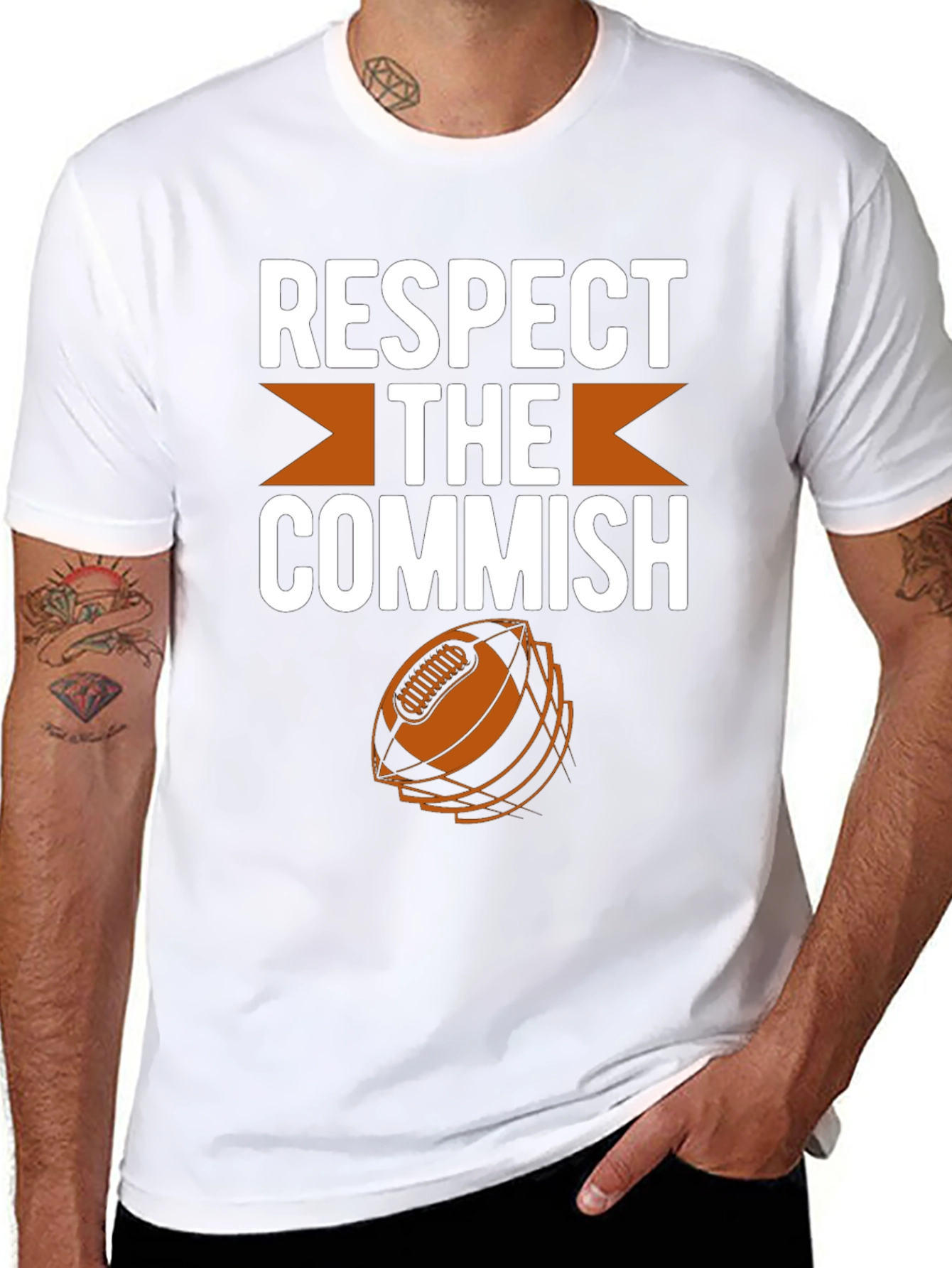 Respect The Commish Football Graphic Tee
