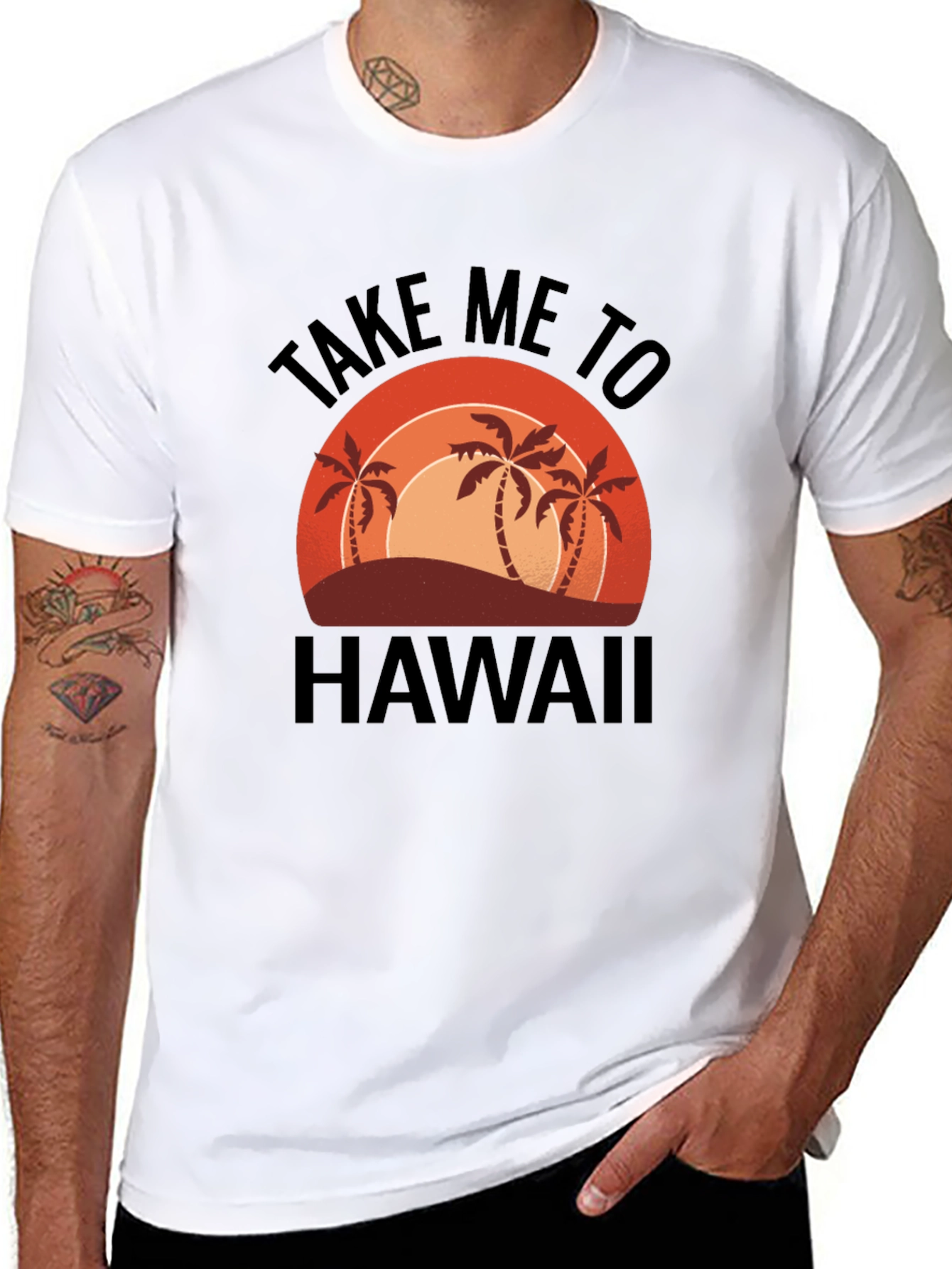 Take Me To Hawaii Palm Tree Graphic Tee