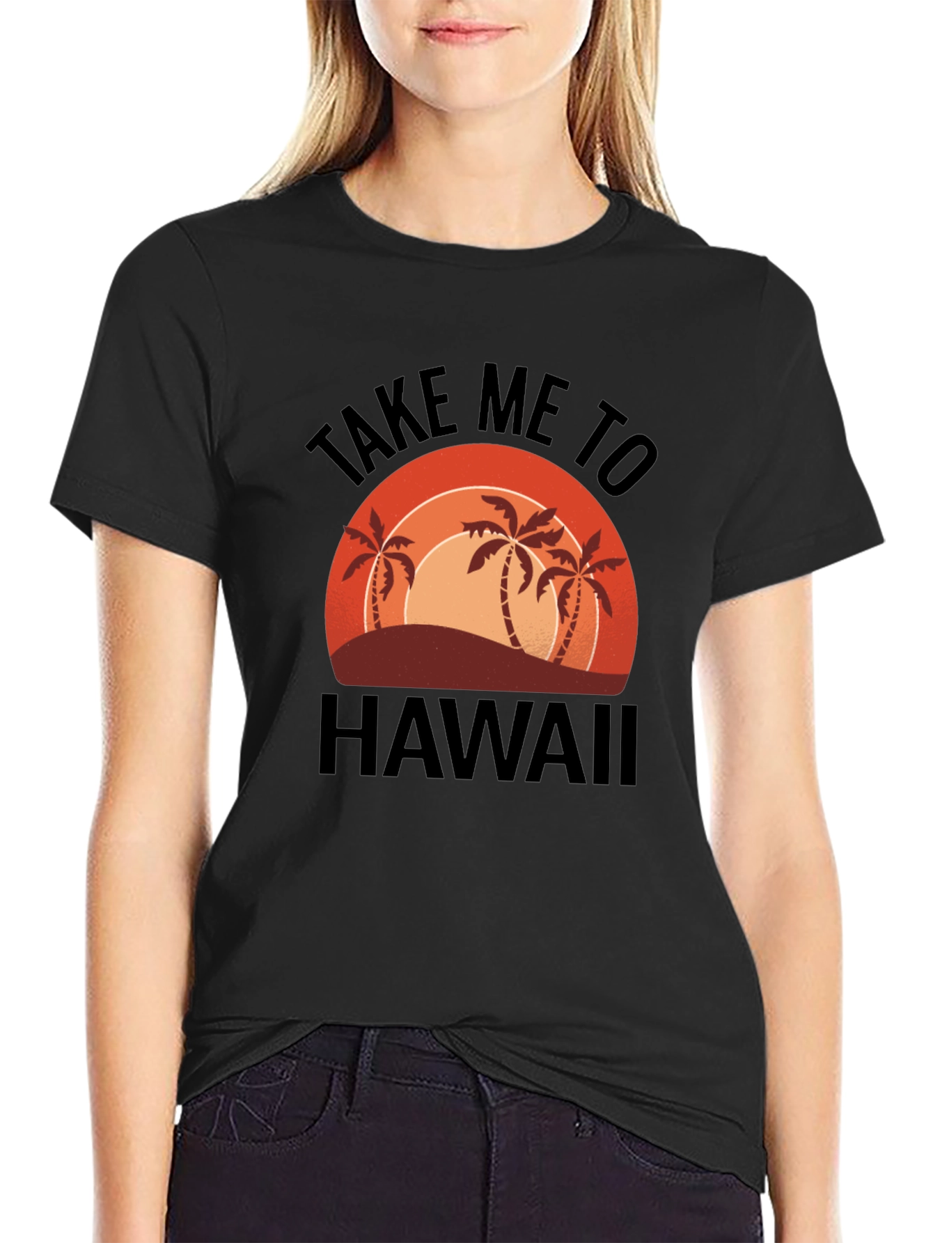 Take Me To Hawaii Palm Tree Graphic Tee