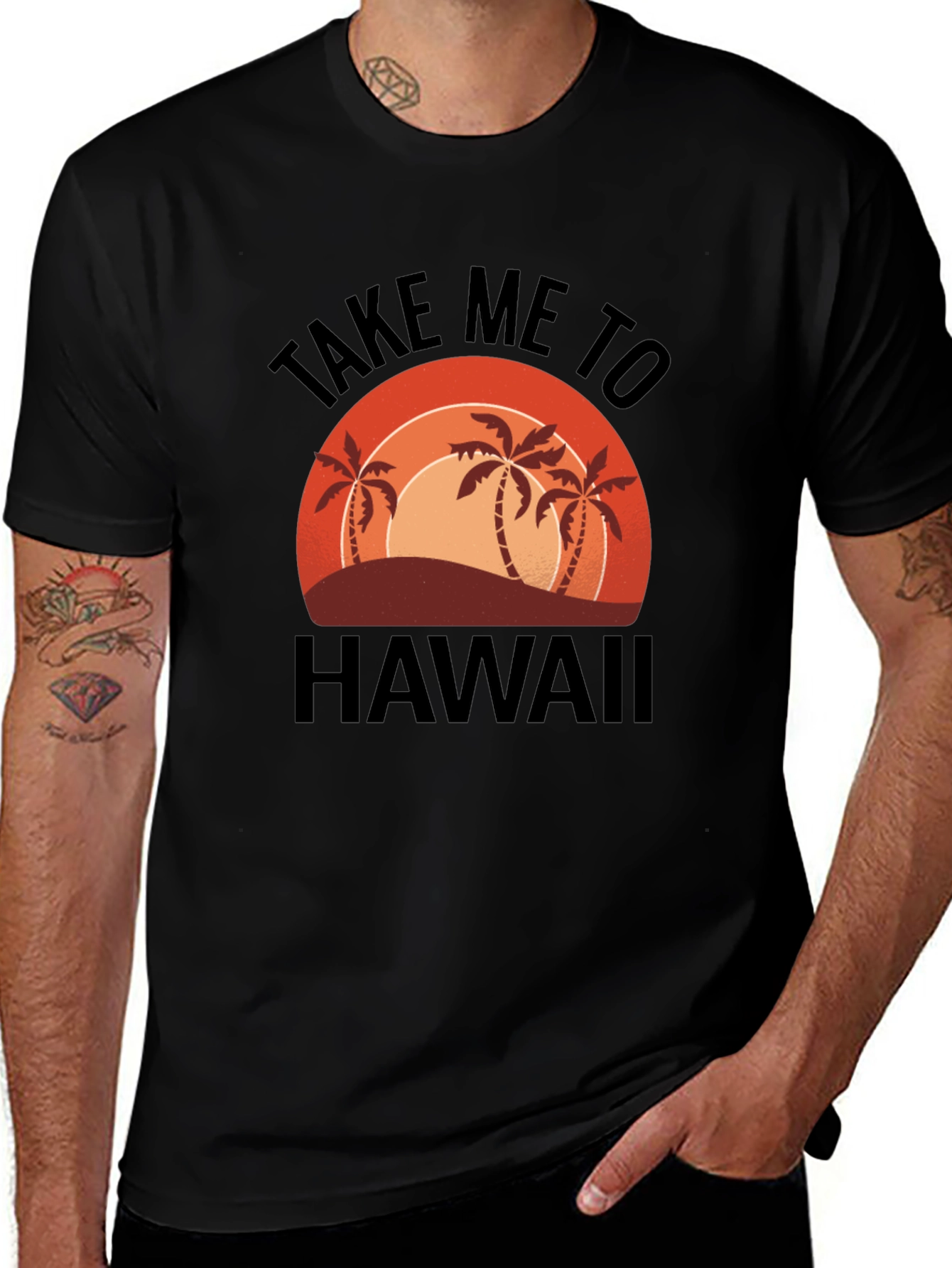 Take Me To Hawaii Palm Tree Graphic Tee