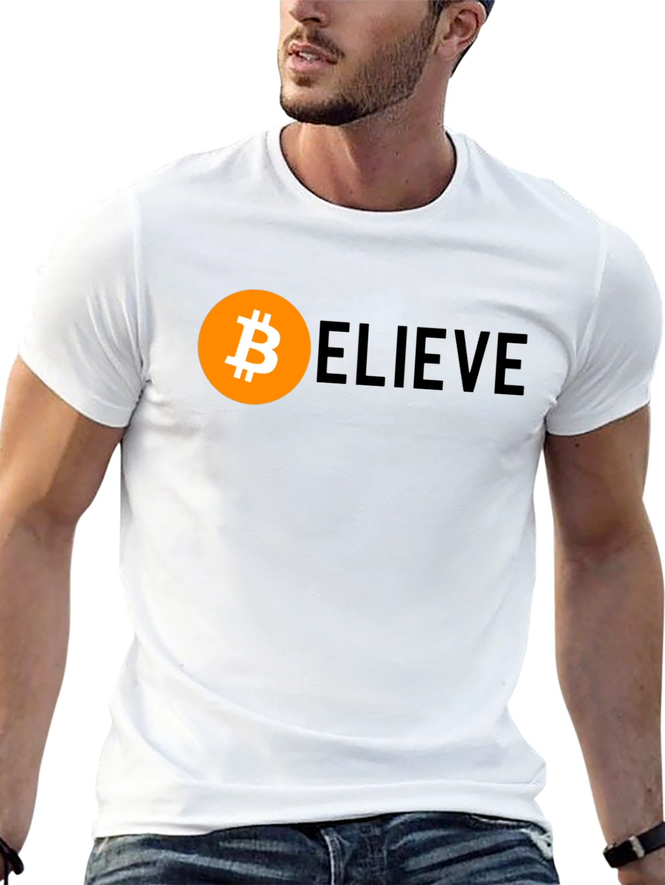 Bitcoin BELIEVE Crypto T-Shirt - Black