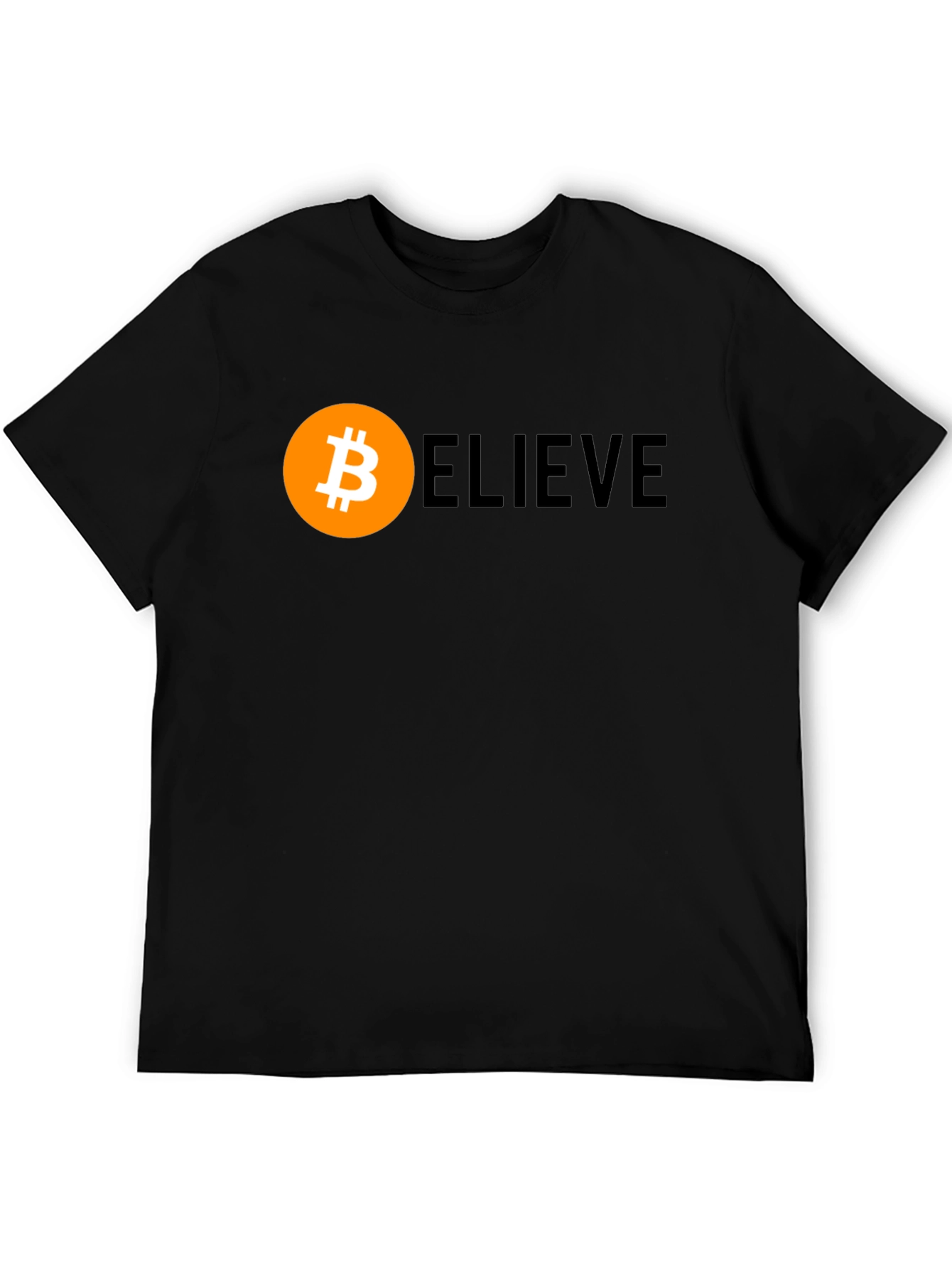 Bitcoin BELIEVE Crypto T-Shirt - Black