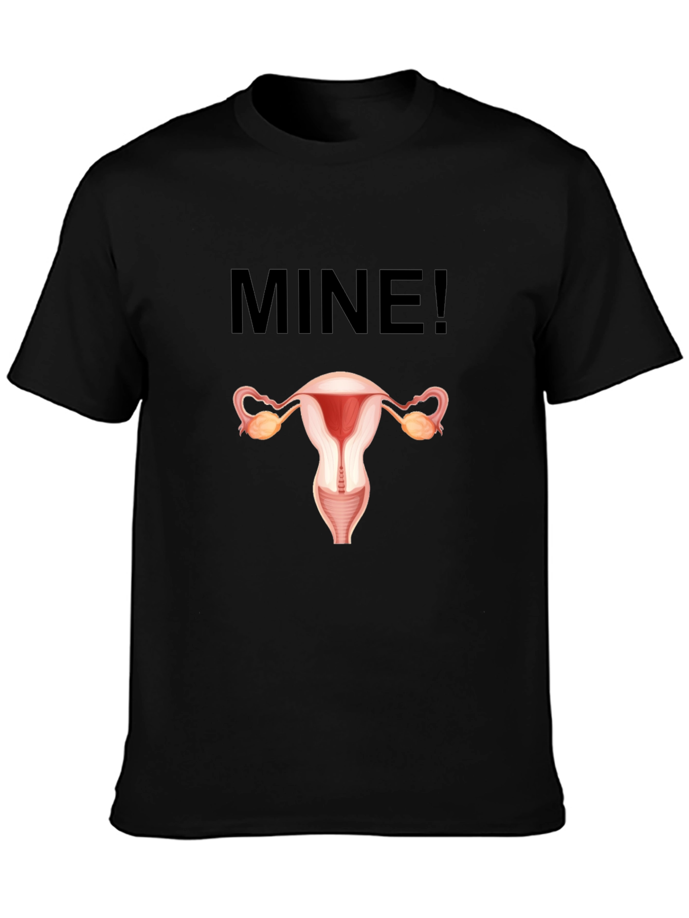 Feminist Uterus MINE! Graphic T-Shirt