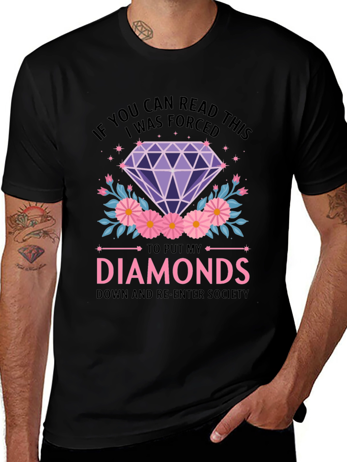 Diamond Graphic Tee - Forced to Re-Enter Society