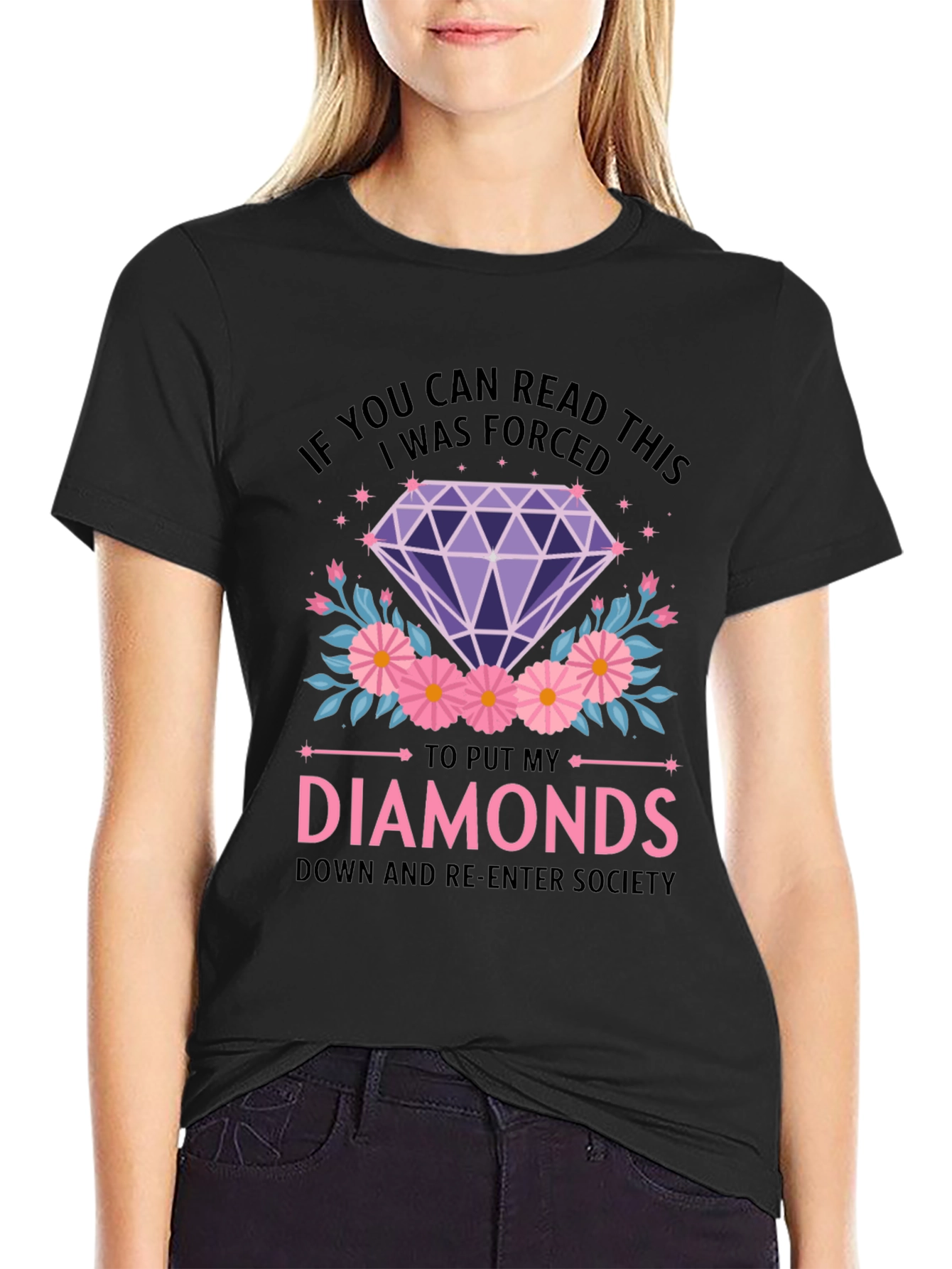 Diamond Graphic Tee - Forced to Re-Enter Society