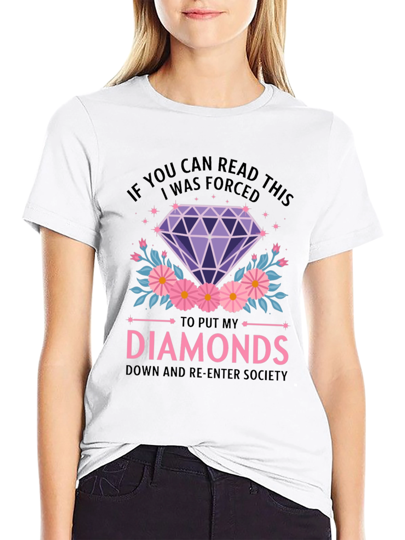 Diamond Graphic Tee - Forced to Re-Enter Society