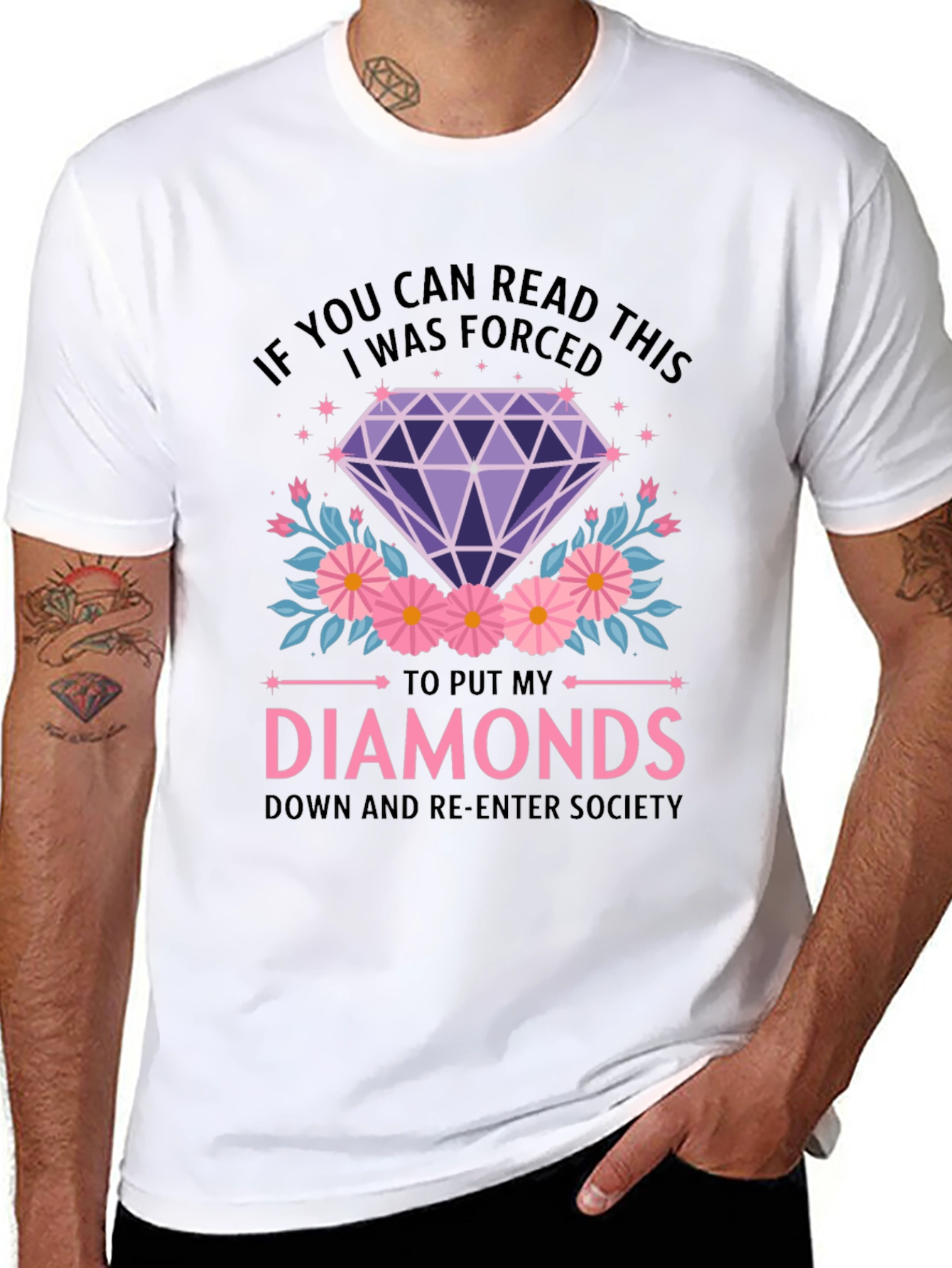 Diamond Graphic Tee - Forced to Re-Enter Society