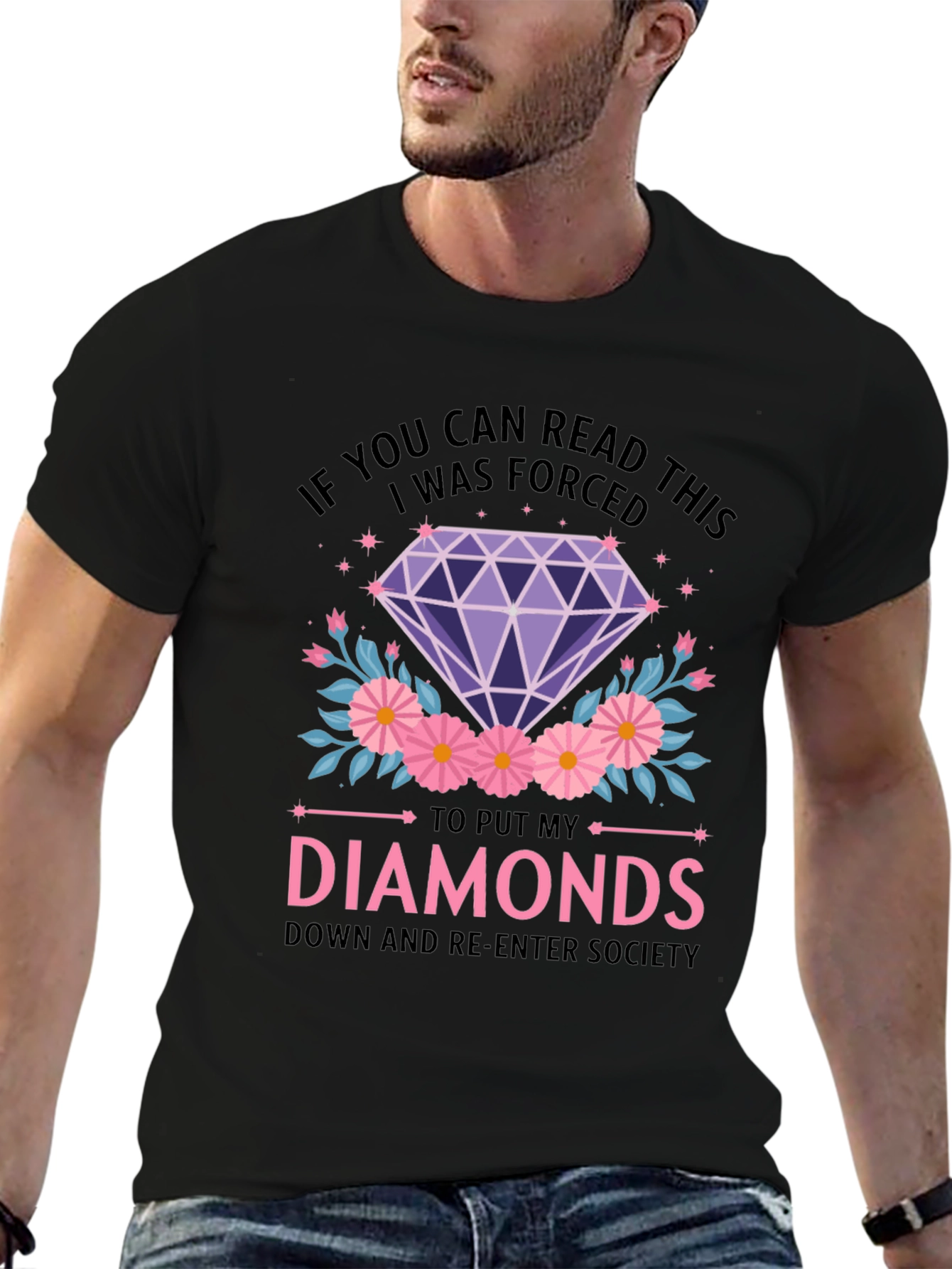 Diamond Graphic Tee - Forced to Re-Enter Society