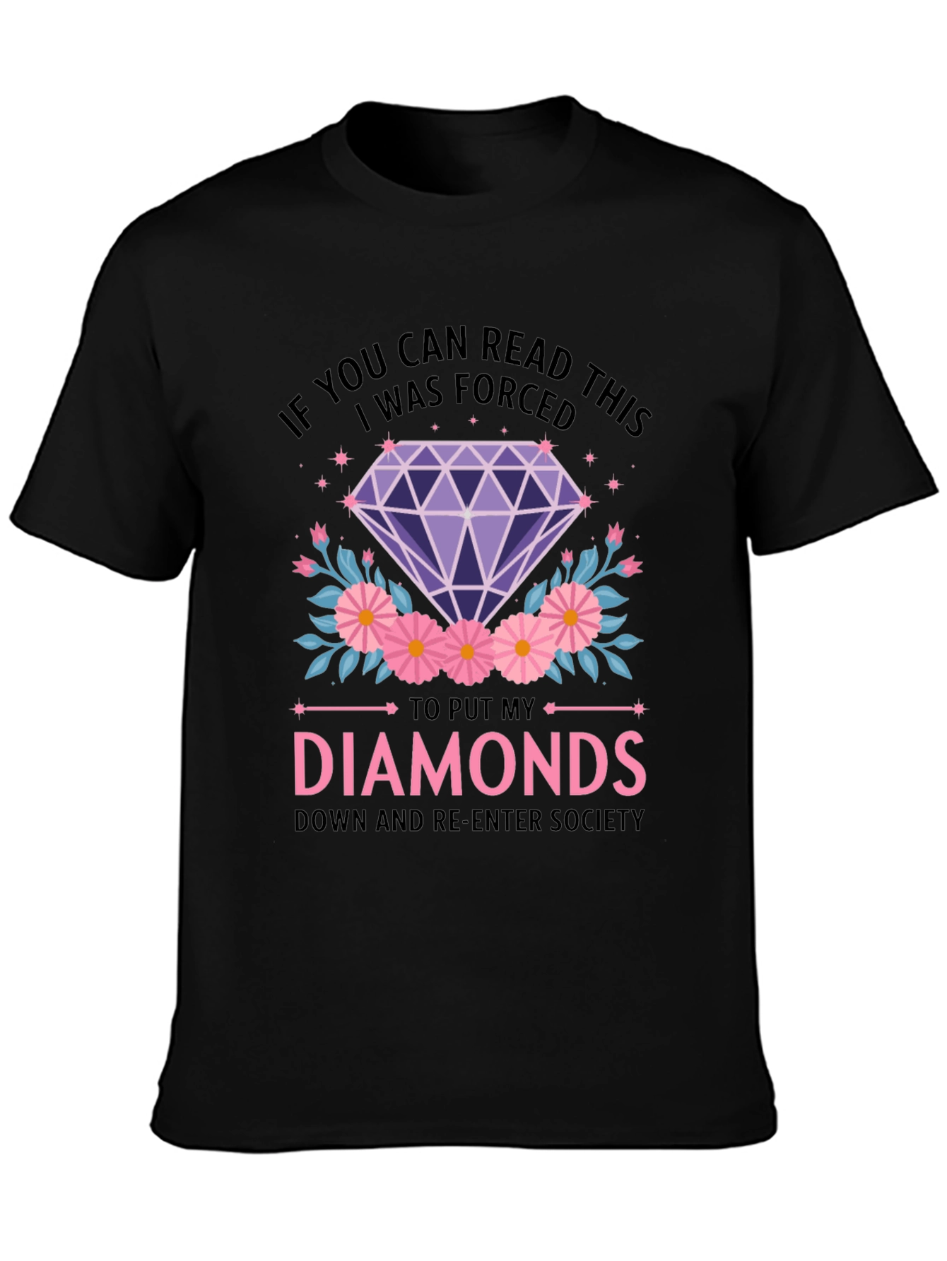 Diamond Graphic Tee - Forced to Re-Enter Society