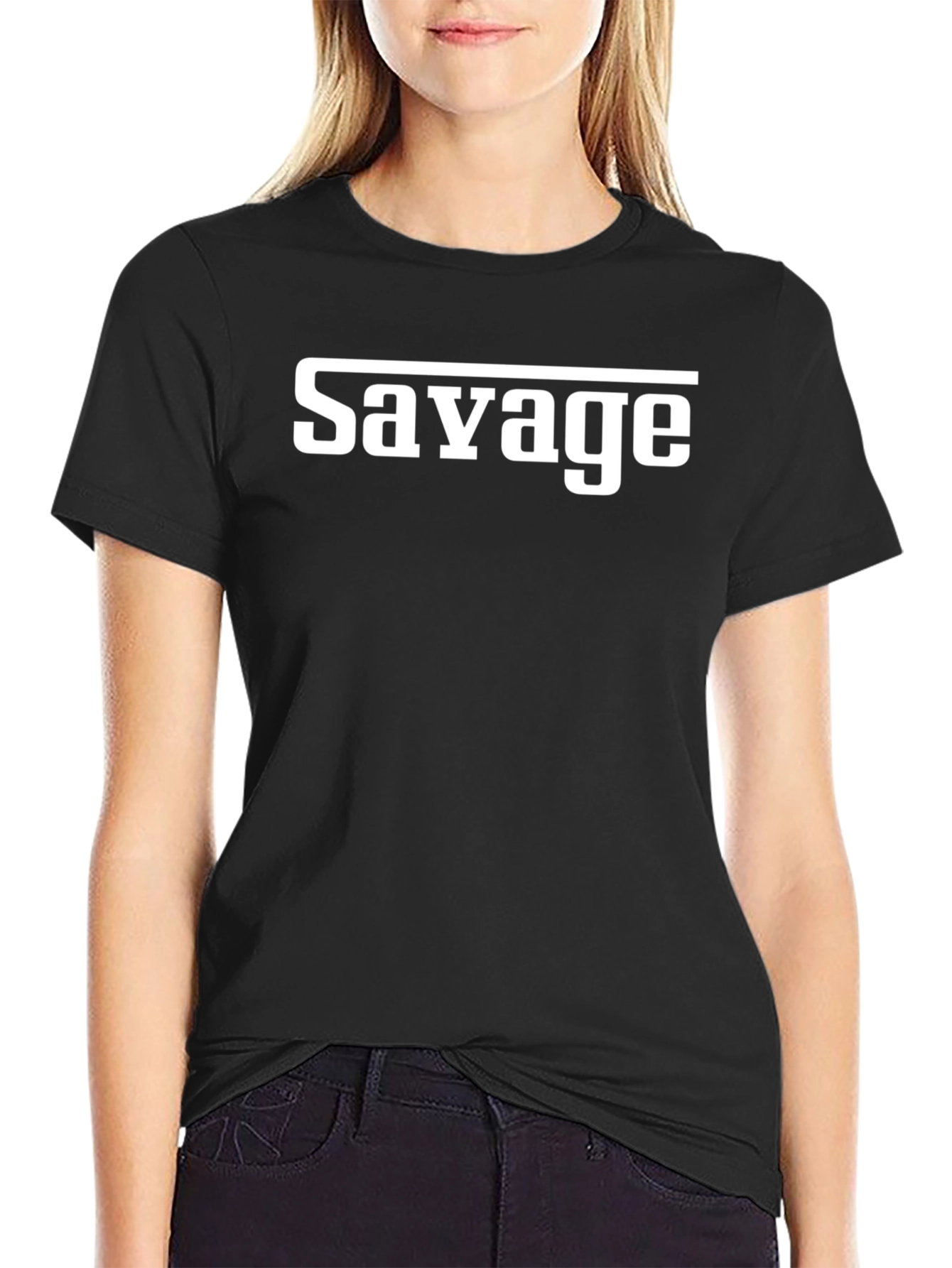 Savage Graphic Tee - Mens Black Cotton T-Shirt