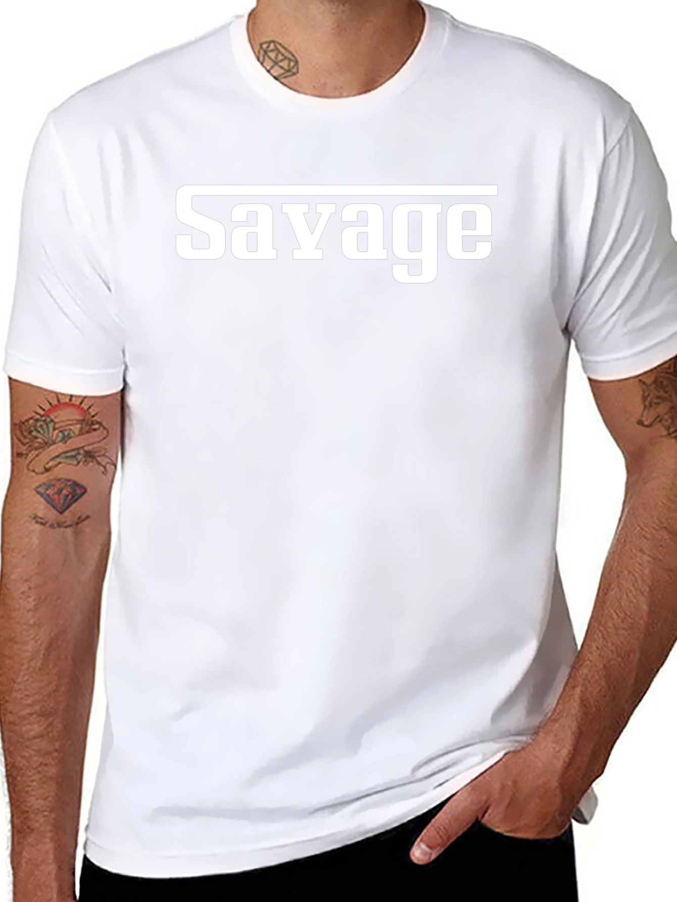 Savage Graphic Tee - Mens Black Cotton T-Shirt