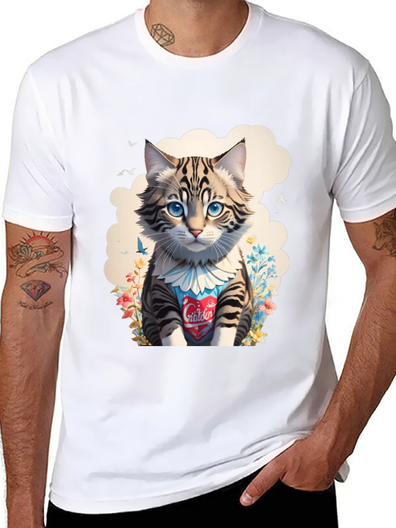 Cat Lover Tee: Cartoon Kitten Design