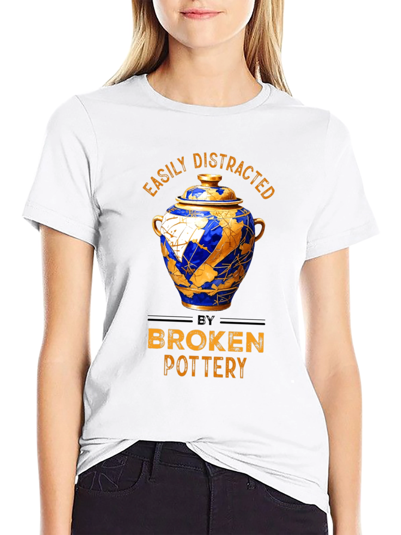 Easily Distracted by Broken Pottery T-Shirt