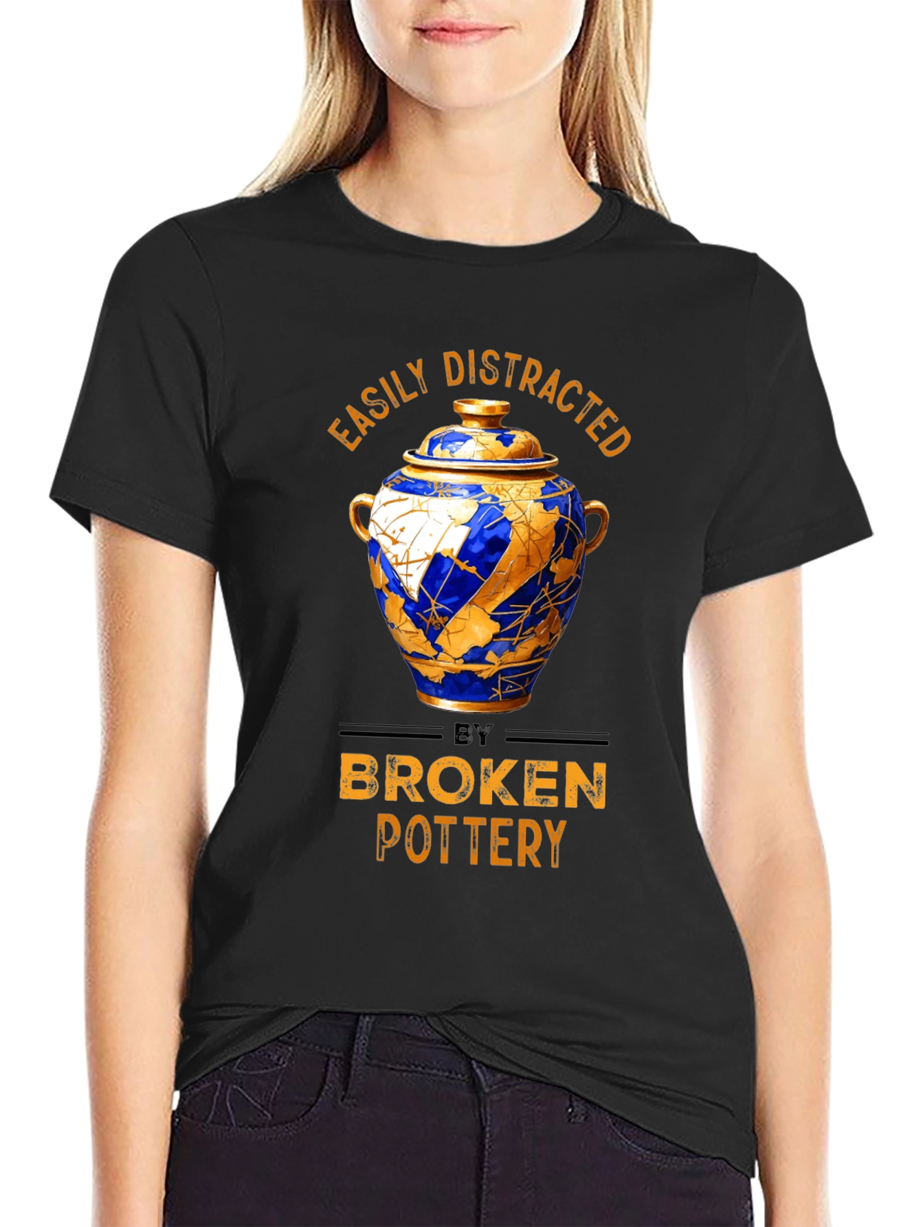 Easily Distracted by Broken Pottery T-Shirt
