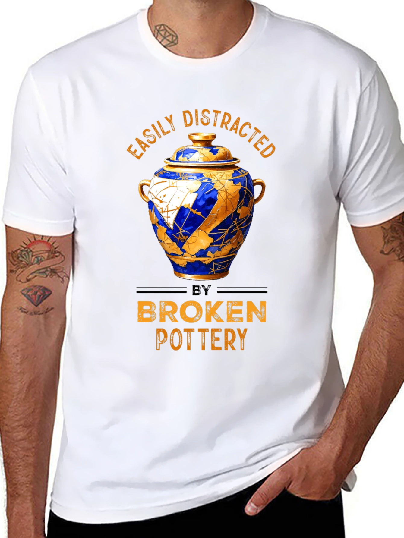 Easily Distracted by Broken Pottery T-Shirt