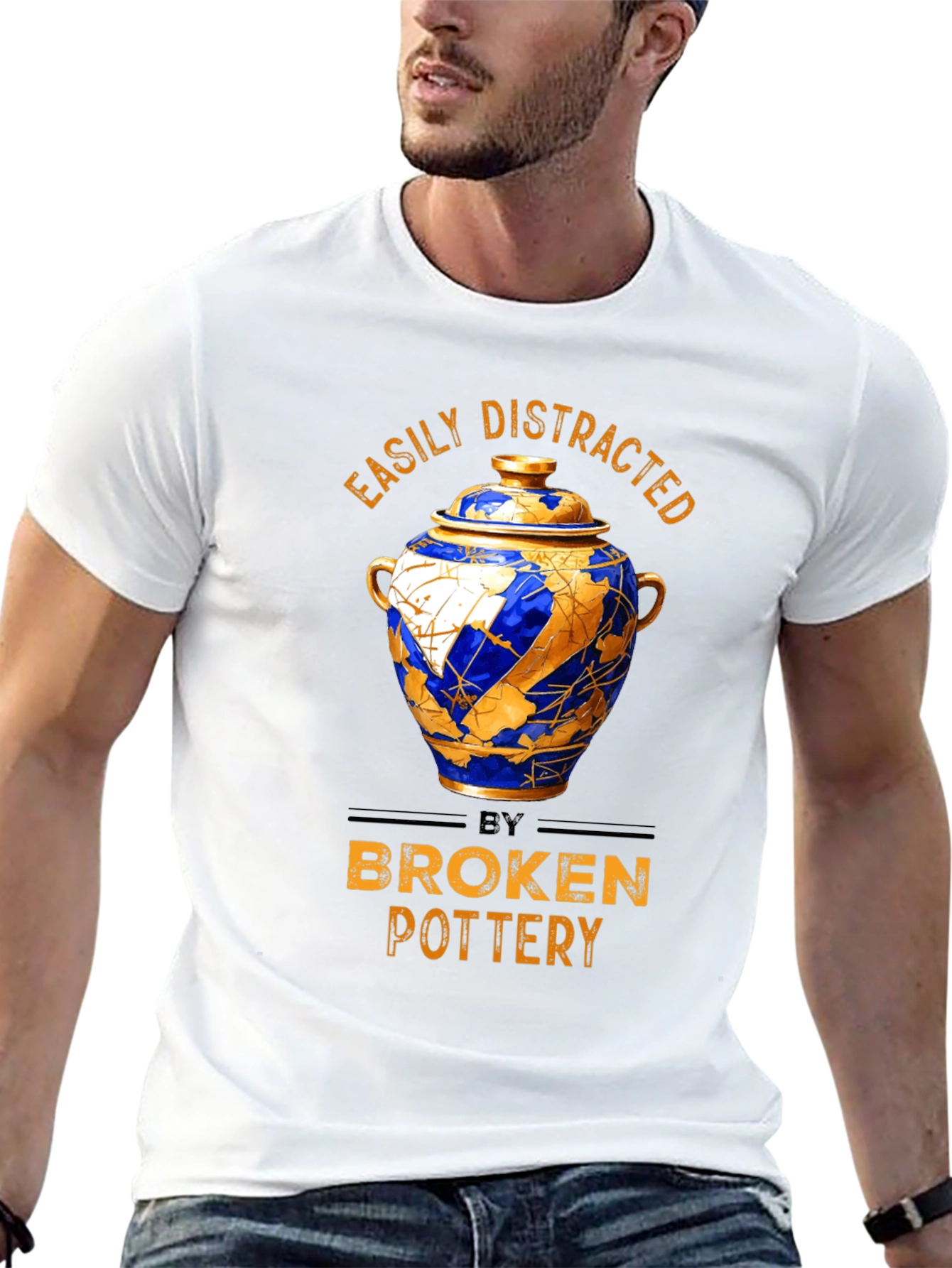 Easily Distracted by Broken Pottery T-Shirt
