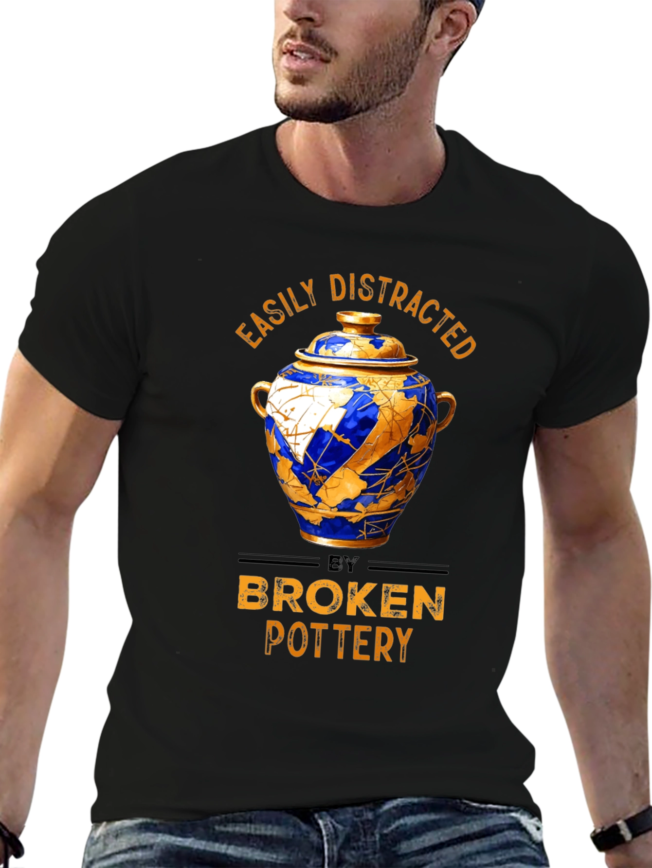 Easily Distracted by Broken Pottery T-Shirt