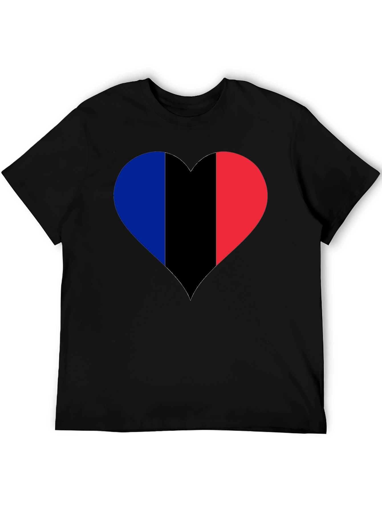 French Flag Heart Graphic T-Shirt