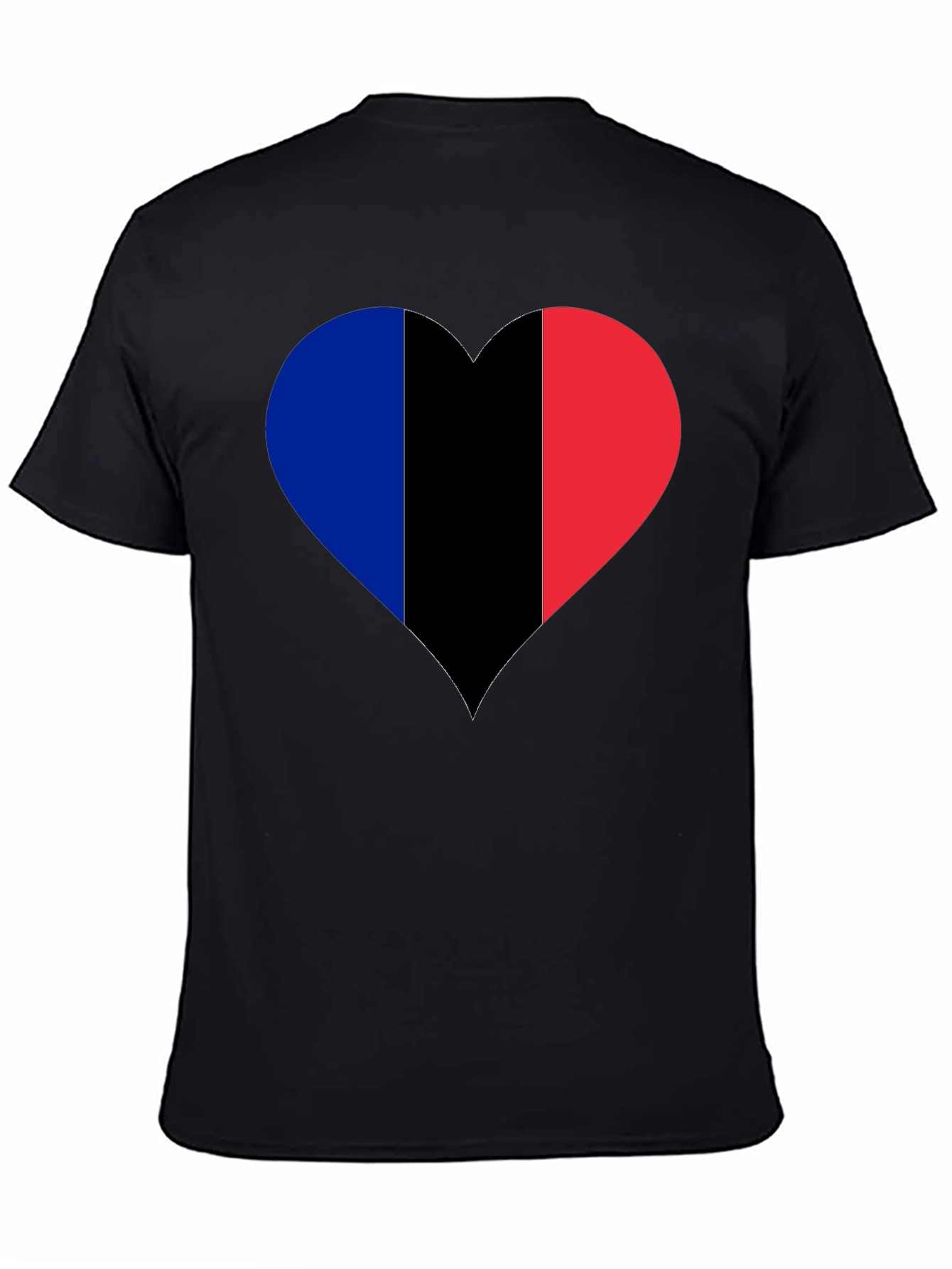 French Flag Heart Graphic T-Shirt