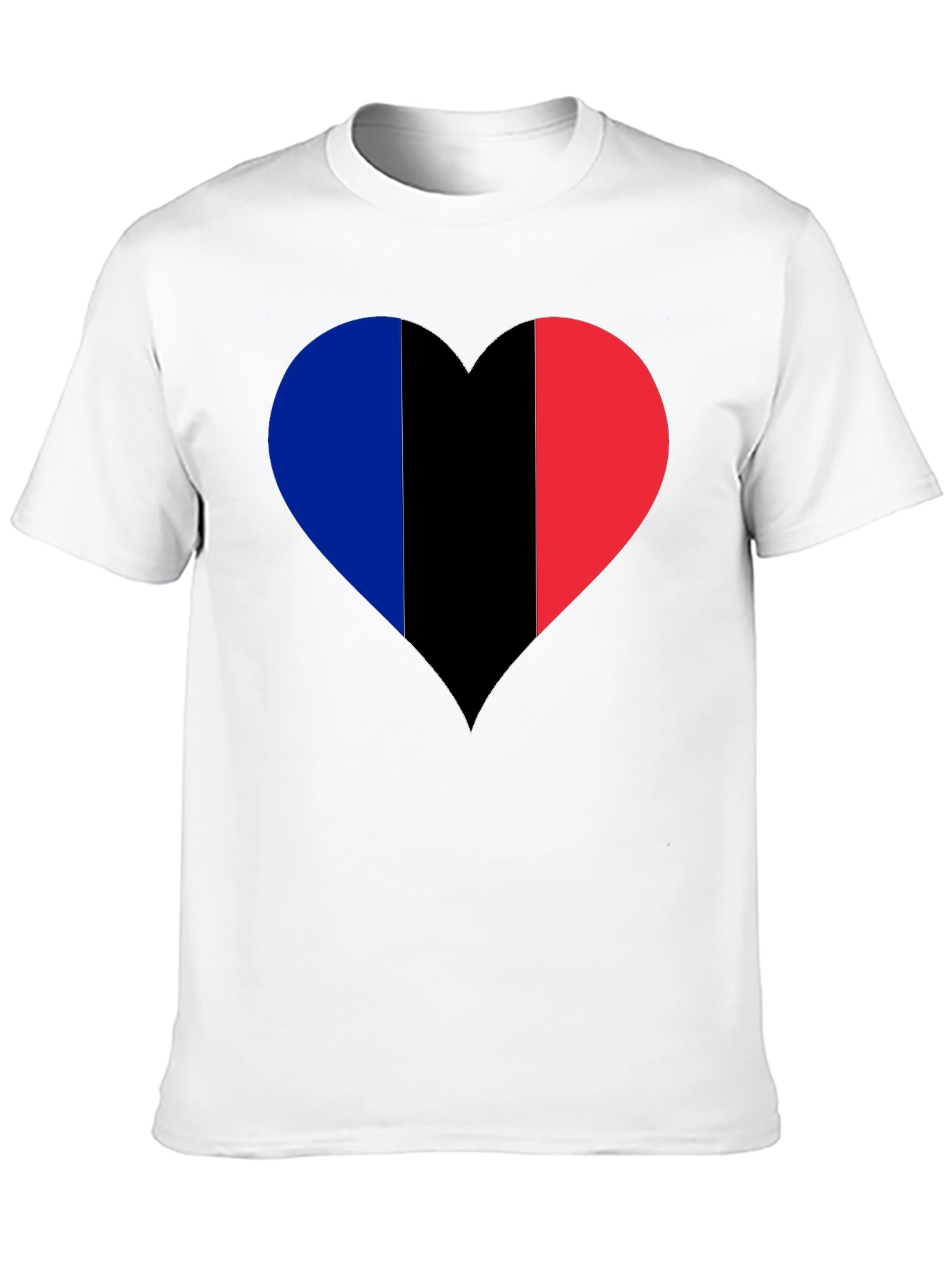 French Flag Heart Graphic T-Shirt