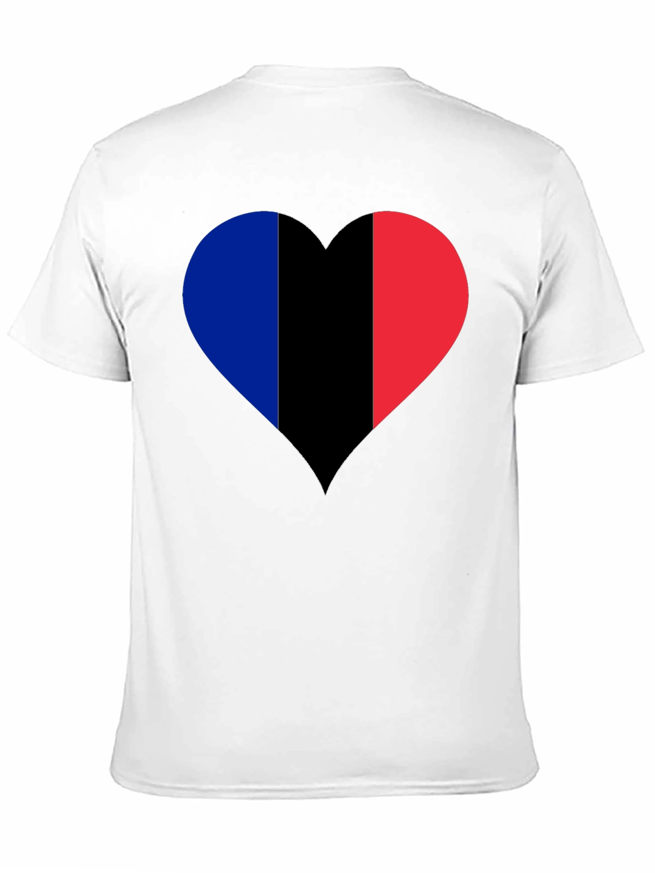 French Flag Heart Graphic T-Shirt