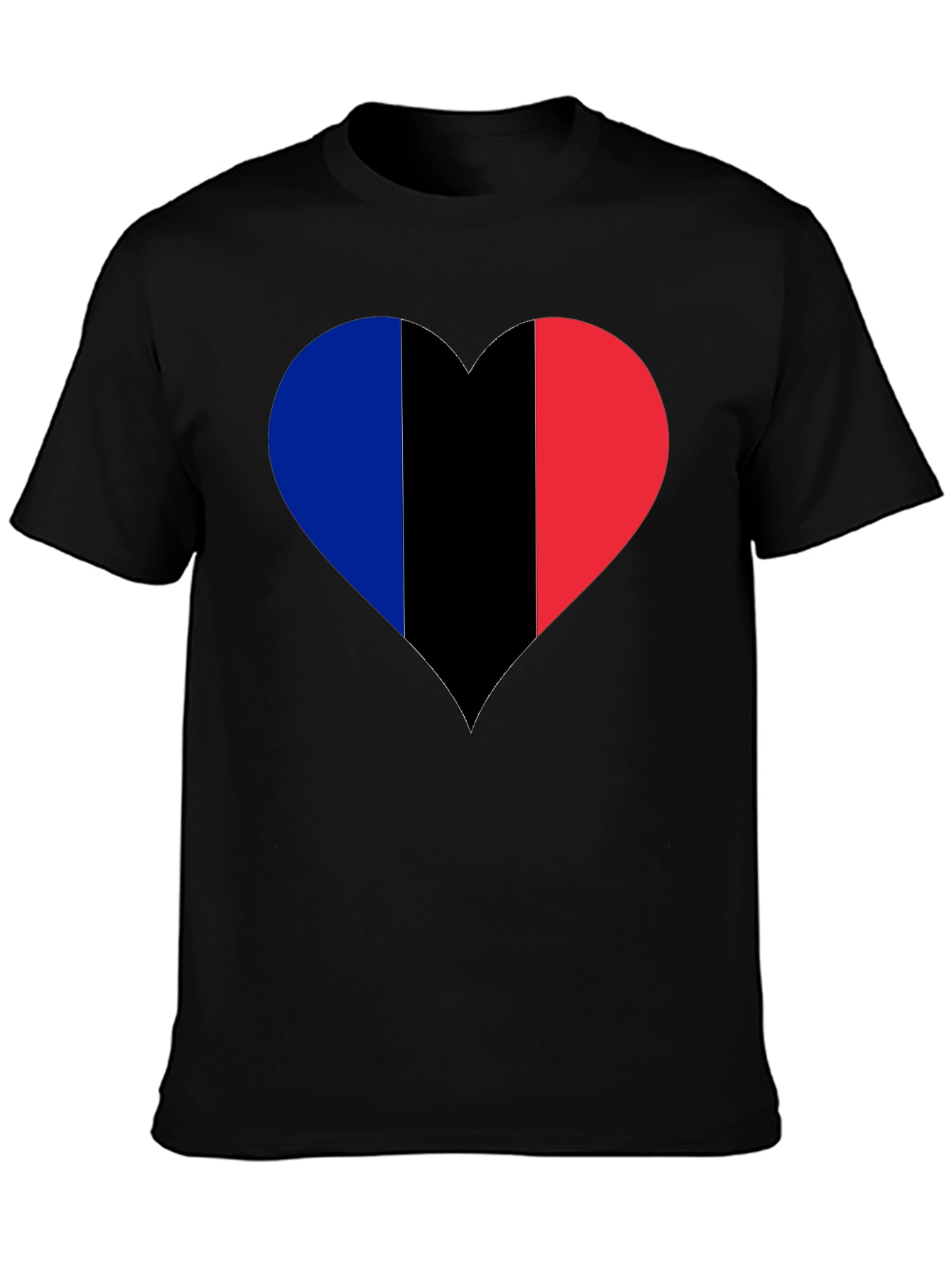 French Flag Heart Graphic T-Shirt