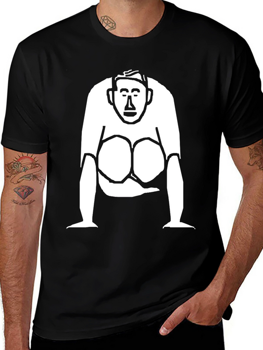 Black T-Shirt with Unique Graphic Print