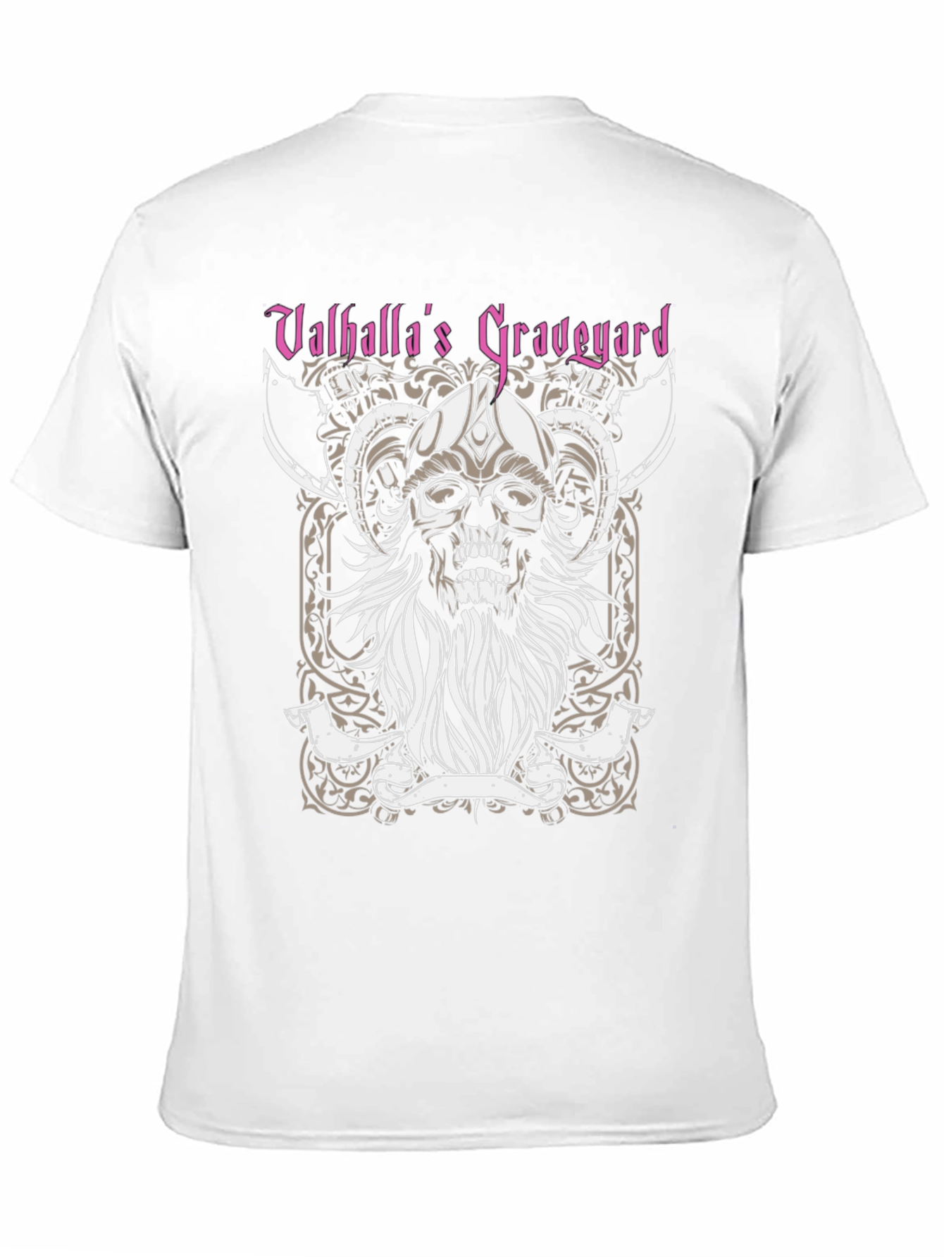 Valhallas Graveyard Viking Skull Graphic Tee