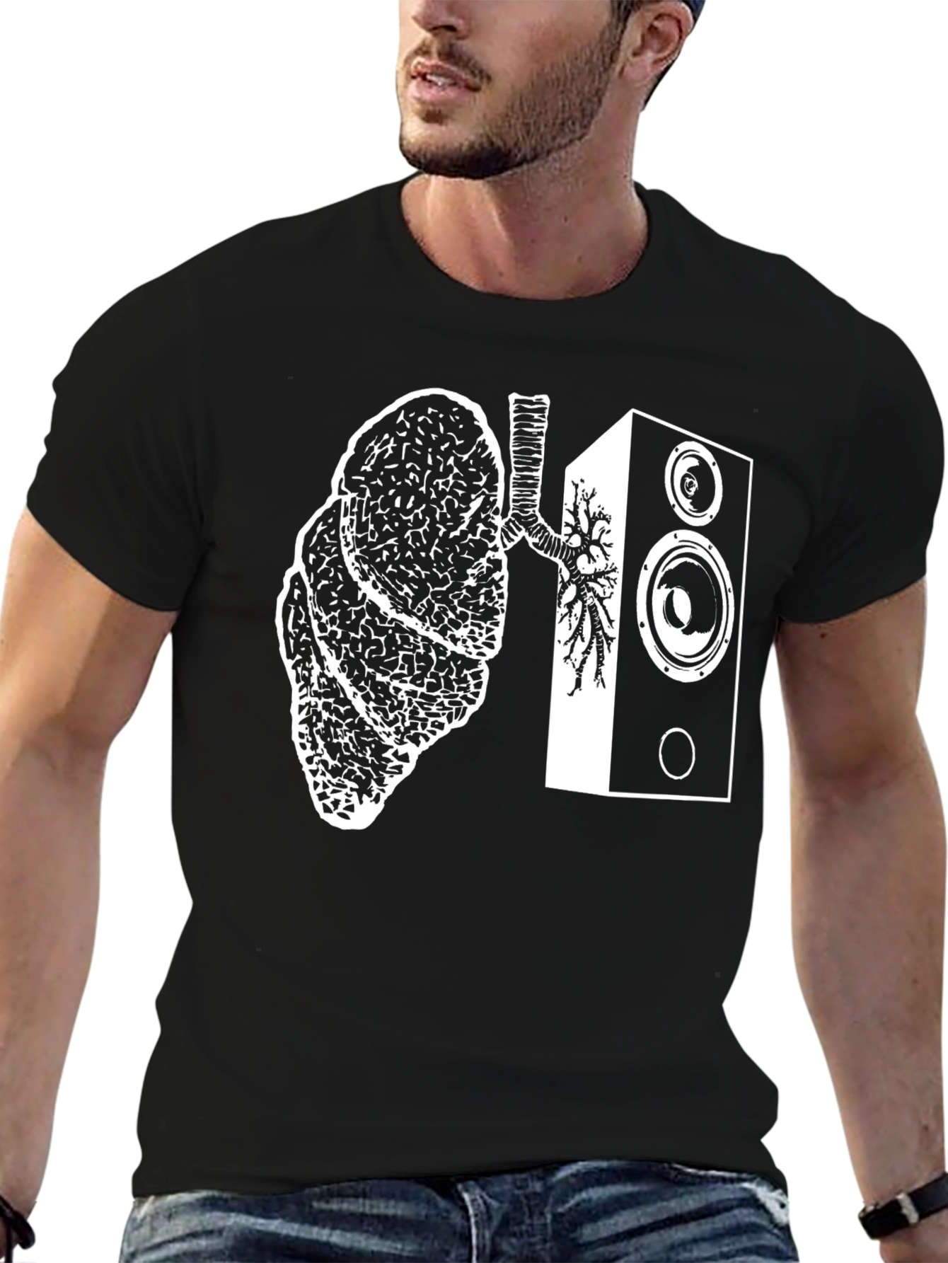 Lungs Speaker T-Shirt - Music Lover Tee