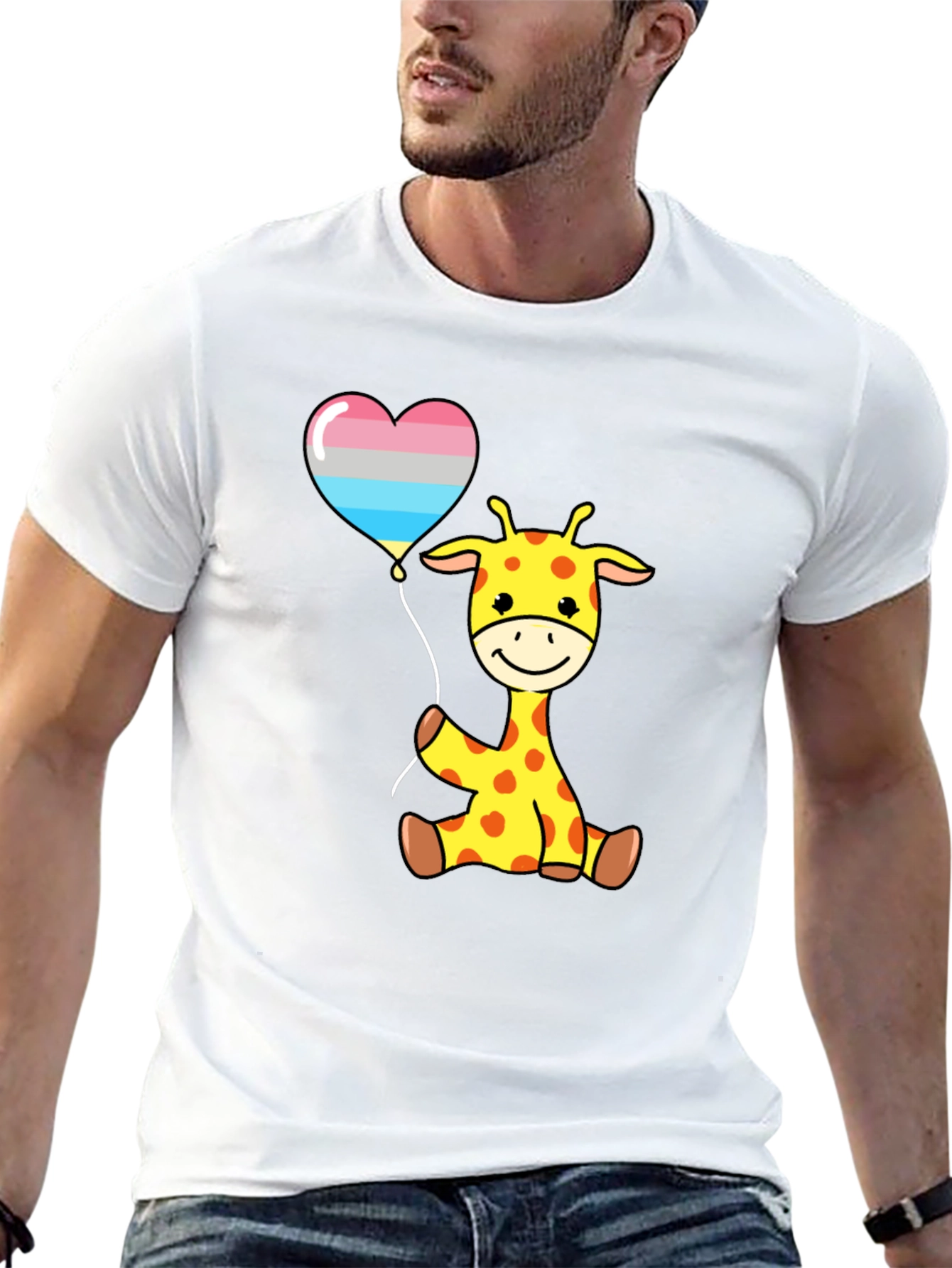 Cute Giraffe Balloon T-Shirt