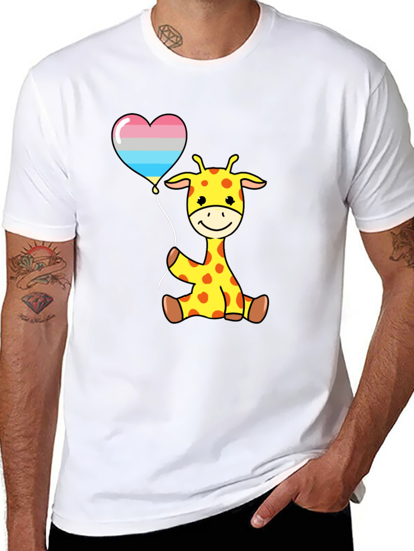 Cute Giraffe Balloon T-Shirt