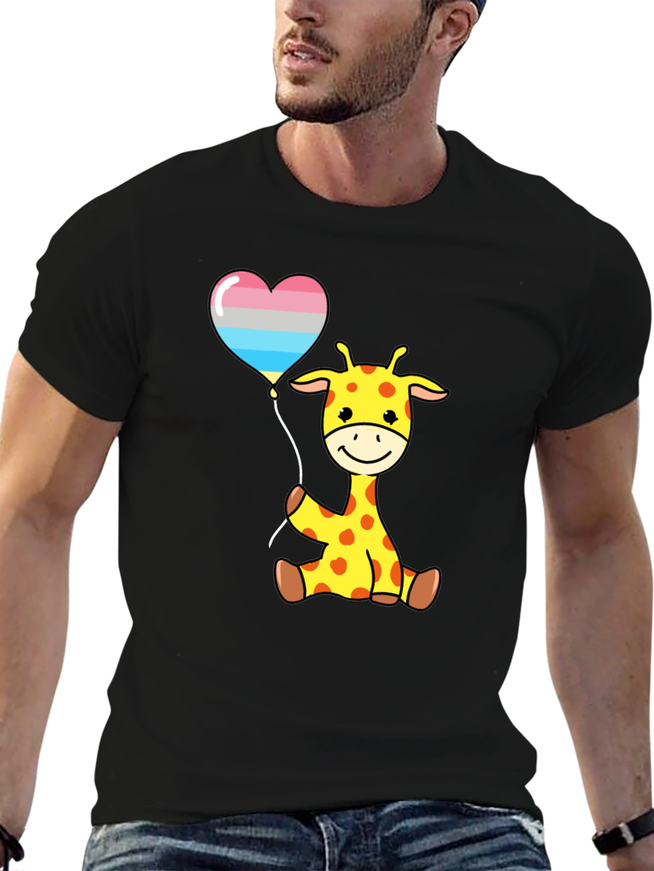 Cute Giraffe Balloon T-Shirt