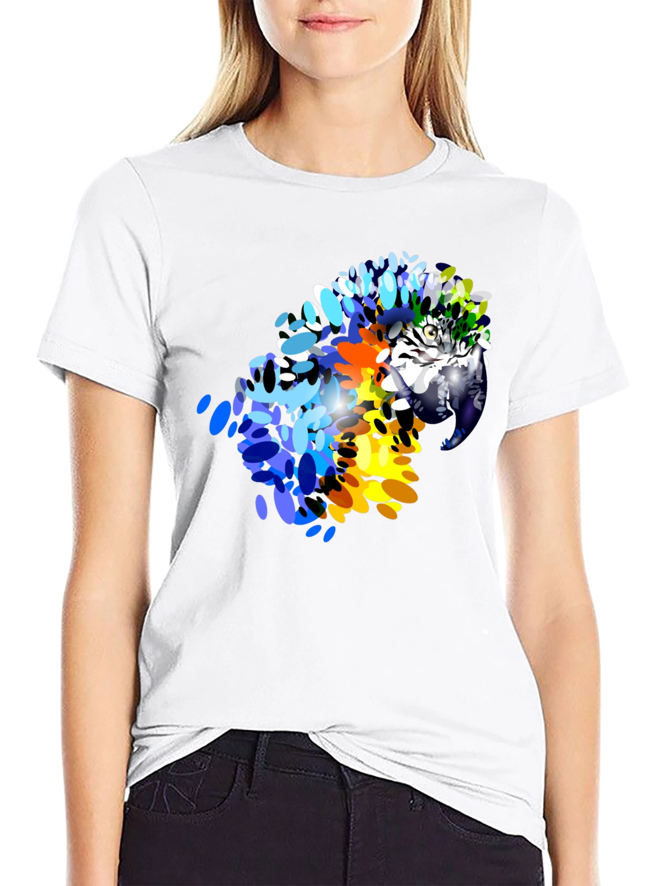 Vibrant Parrot Graphic T-Shirt - Stylish Mens Tee