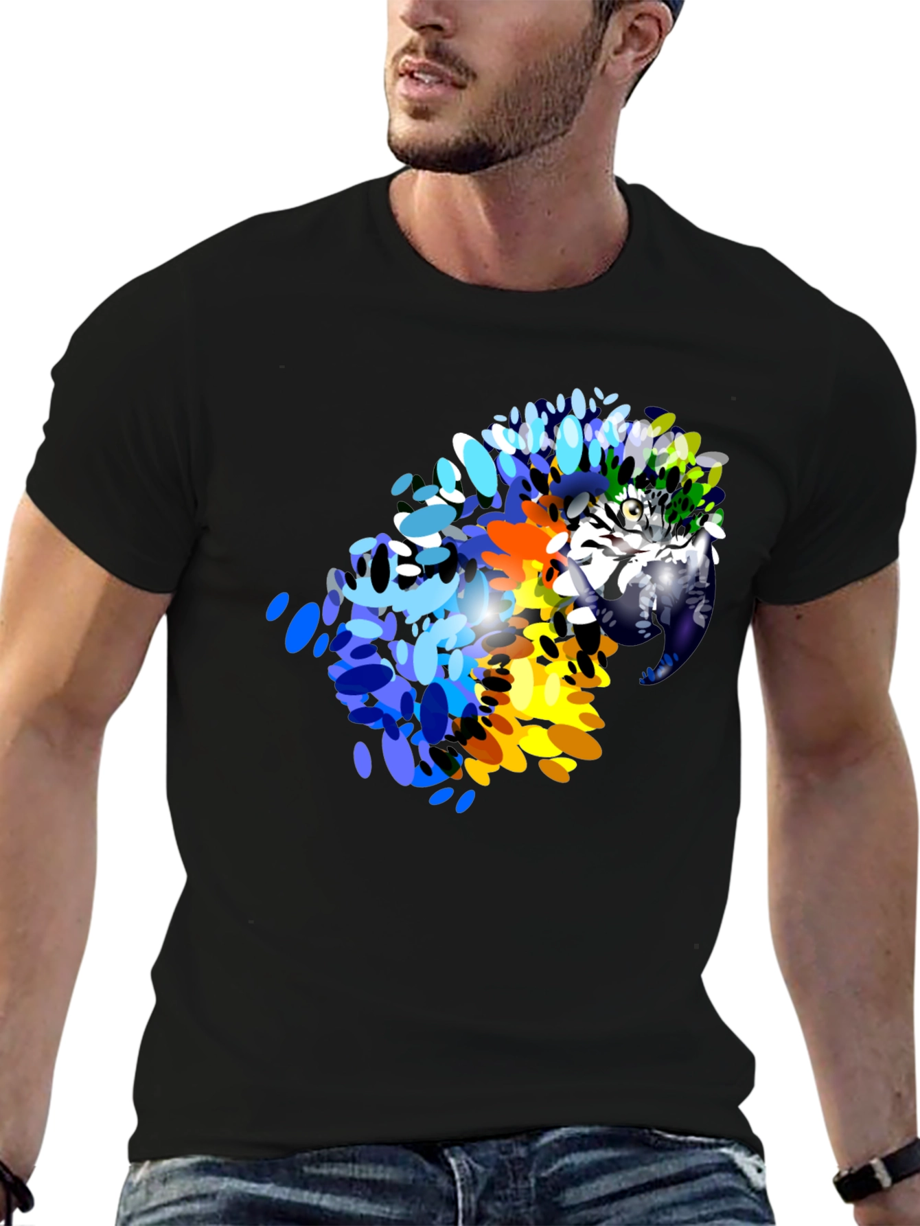 Vibrant Parrot Graphic T-Shirt - Stylish Mens Tee