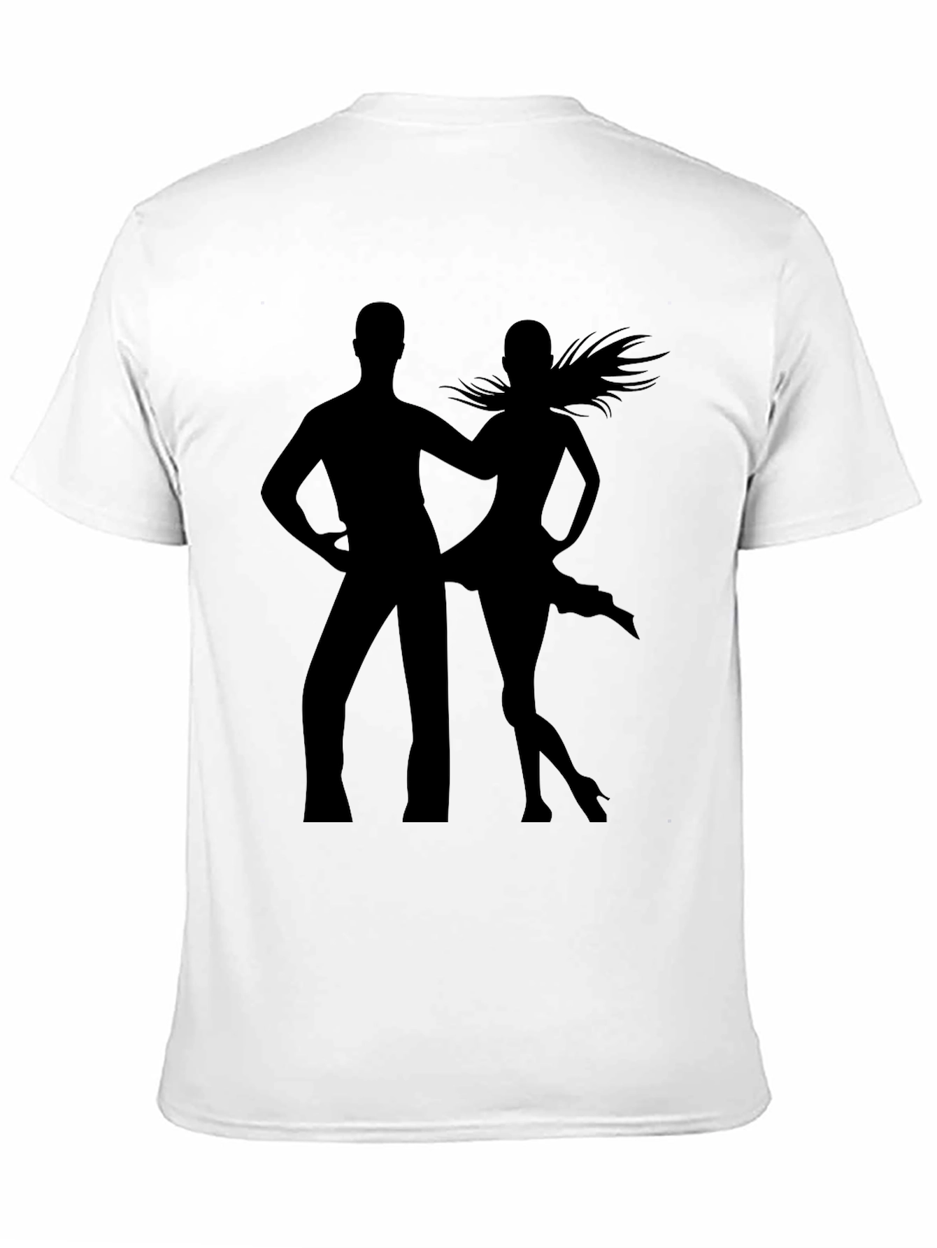 Dancing Duo Graphic Tee - Stylish Silhouette Design