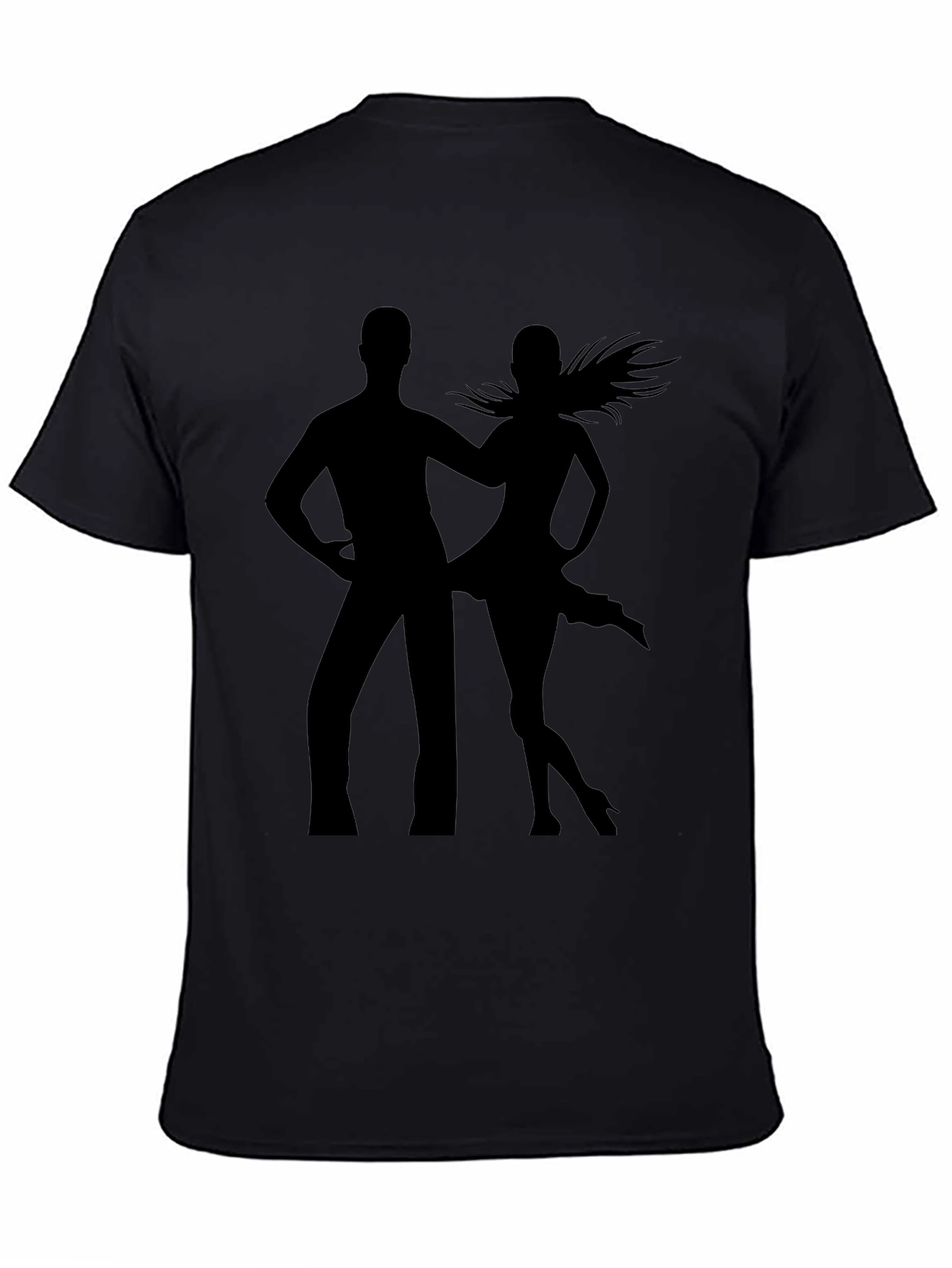 Dancing Duo Graphic Tee - Stylish Silhouette Design