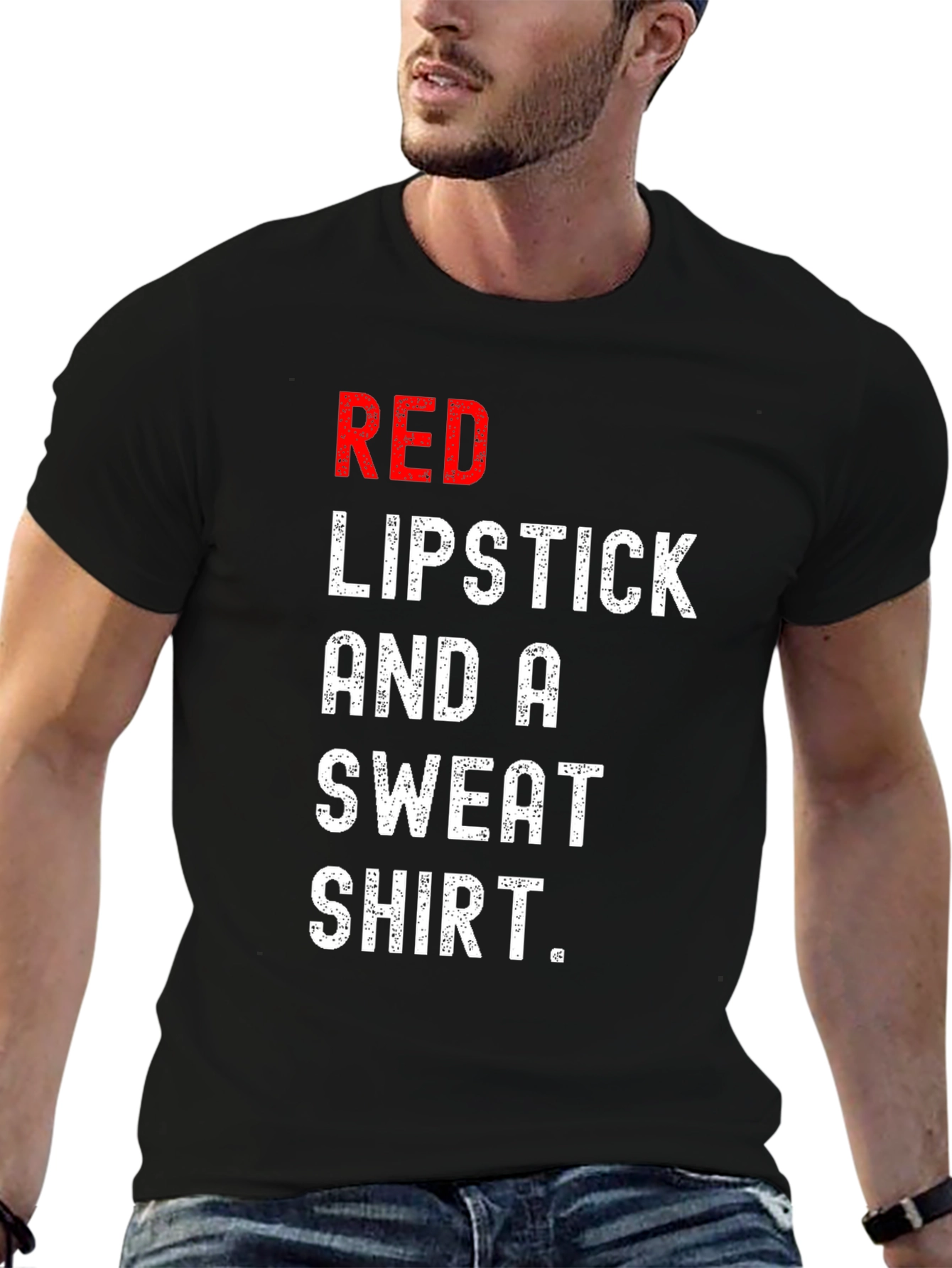 Red Lipstick Sweatshirt Tee