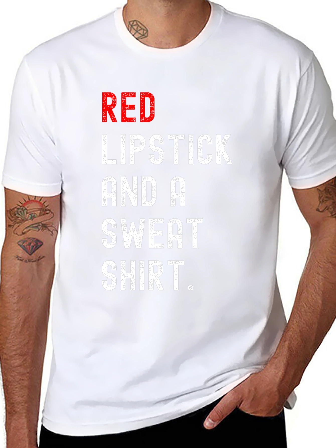 Red Lipstick Sweatshirt Tee