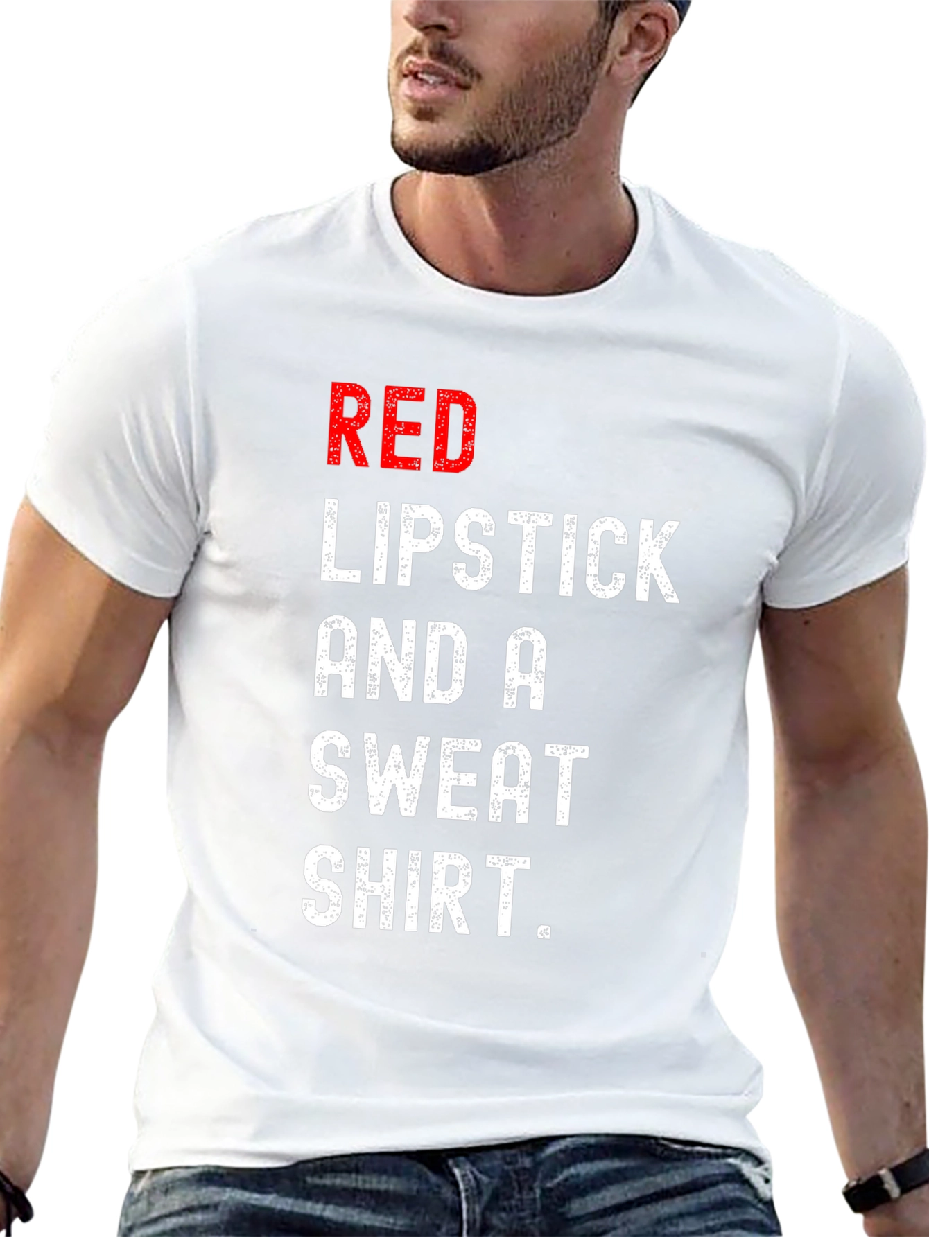 Red Lipstick Sweatshirt Tee
