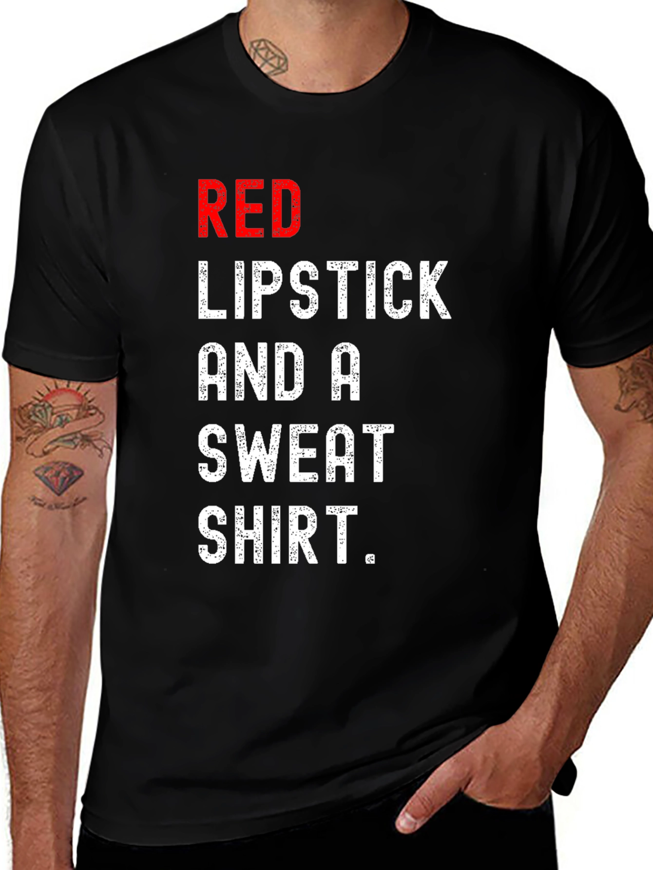 Red Lipstick Sweatshirt Tee