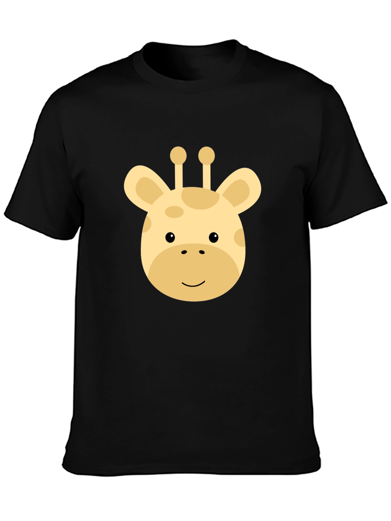 Cute Giraffe Graphic Tee - Black T-Shirt