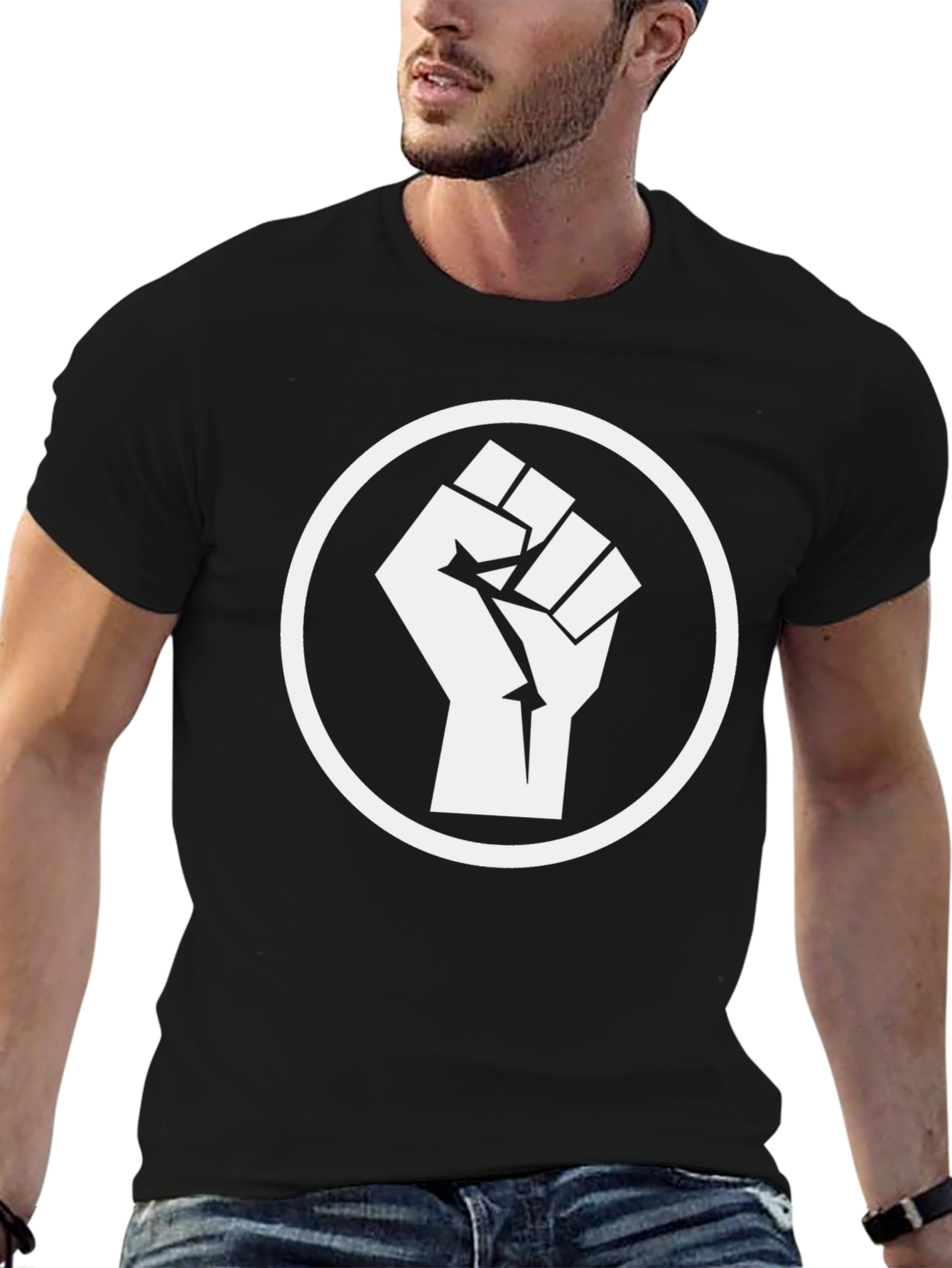 Black Power Fist Graphic T-Shirt