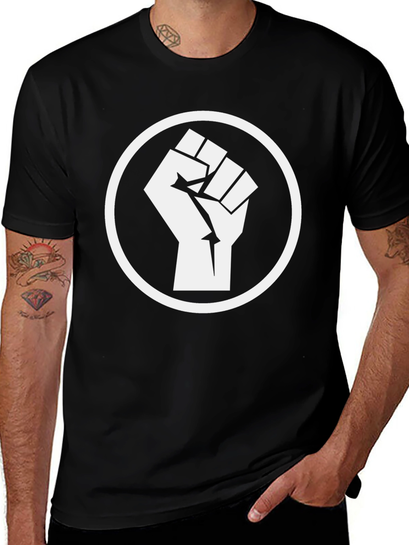 Black Power Fist Graphic T-Shirt