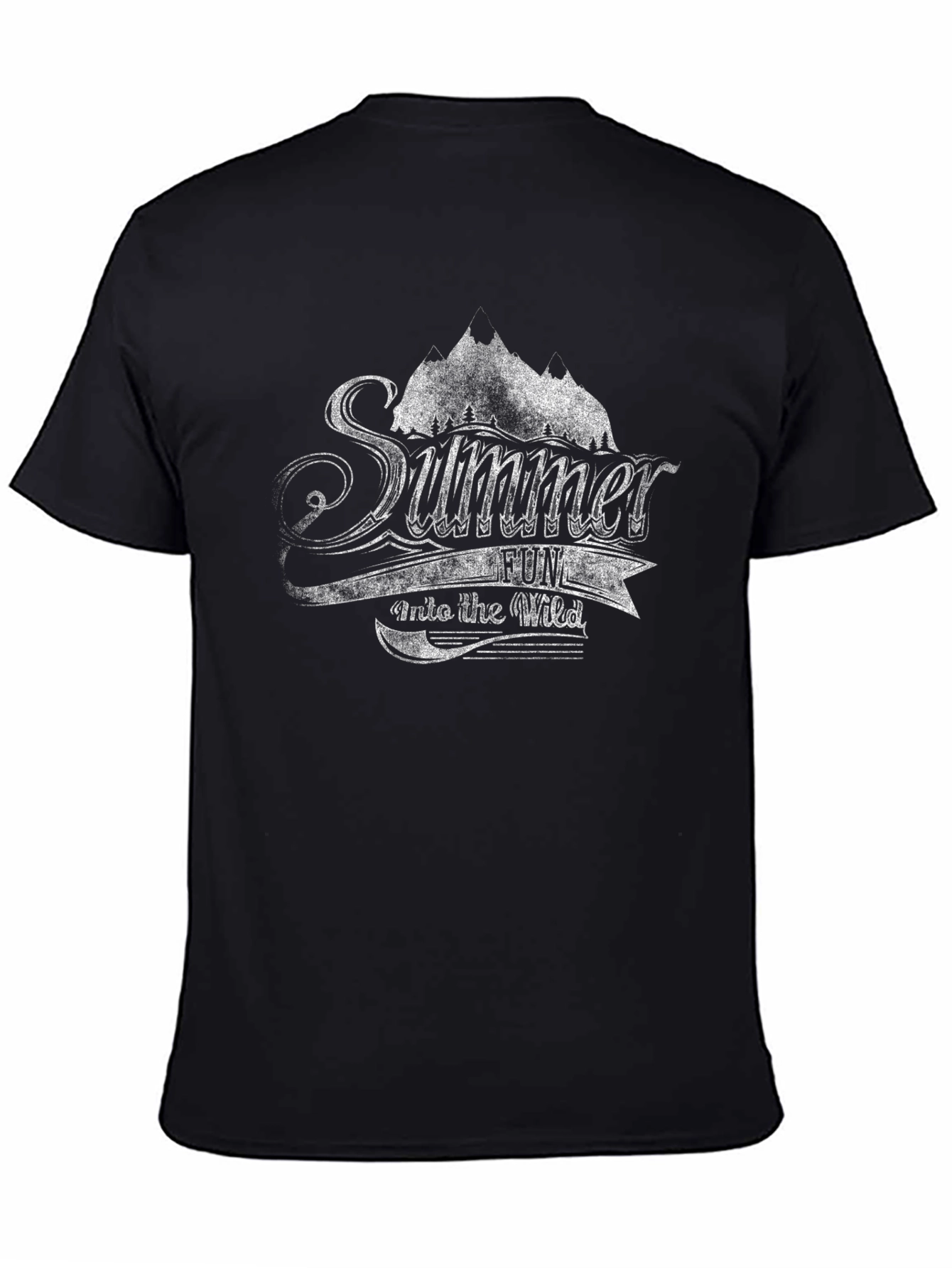 Summer Fun Into the Wild Black Graphic Tee