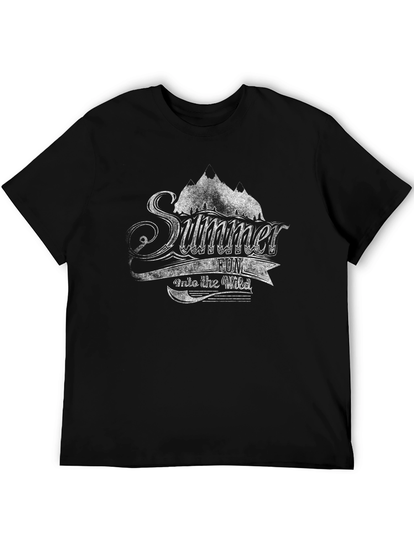 Summer Fun Into the Wild Black Graphic Tee